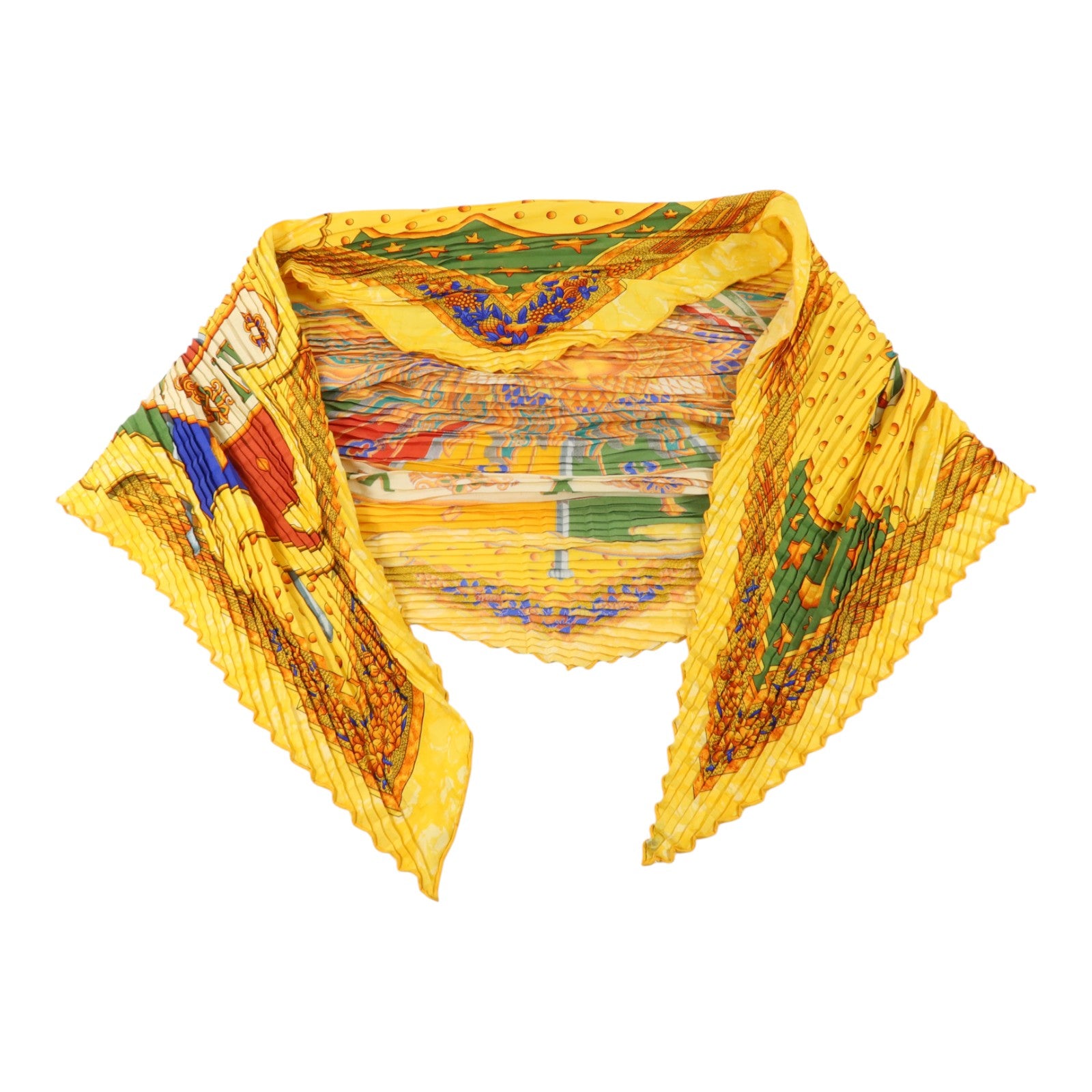HERMES 絲質Carre Plisse Scarf 90絲巾