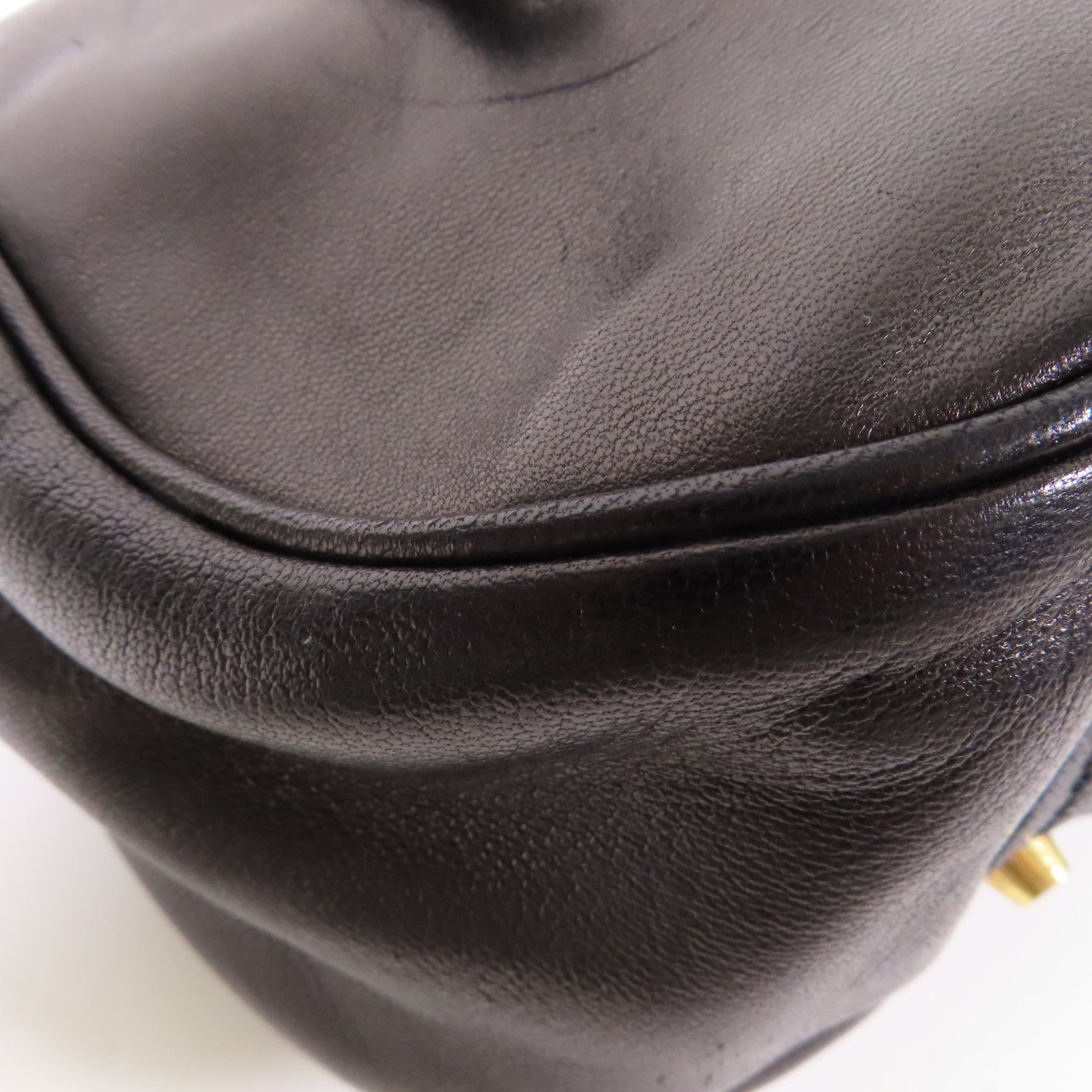 PRADA 羊皮皮革Shoulder Bag金扣肩背袋黑色