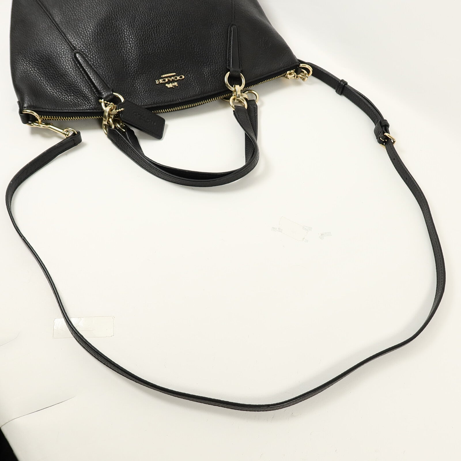 COACH 牛皮皮革2 Way Shoulder手挽肩背兩用袋