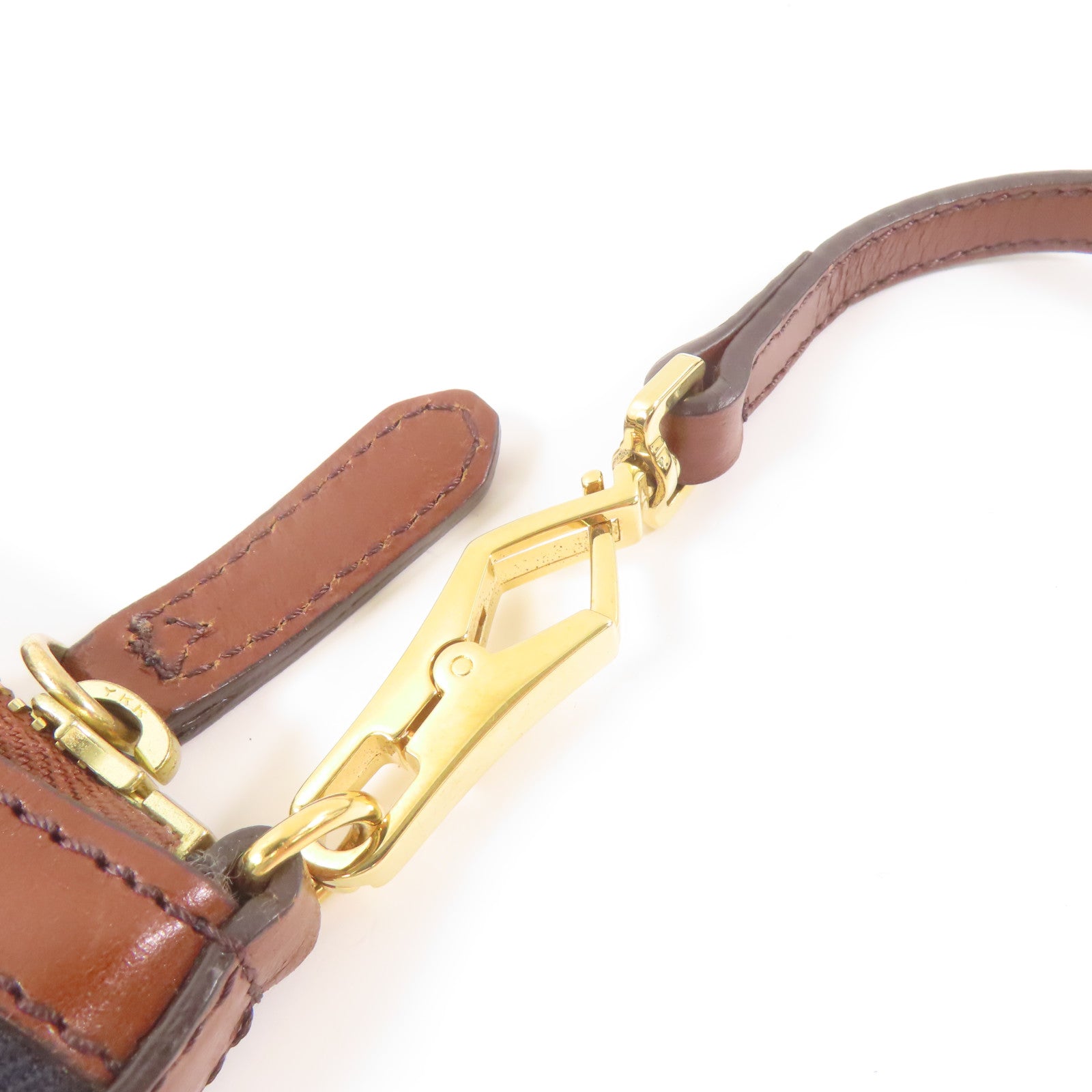 BURBERRY 帆布/皮革Shoulder Bag金扣肩背袋棕色/卡其色