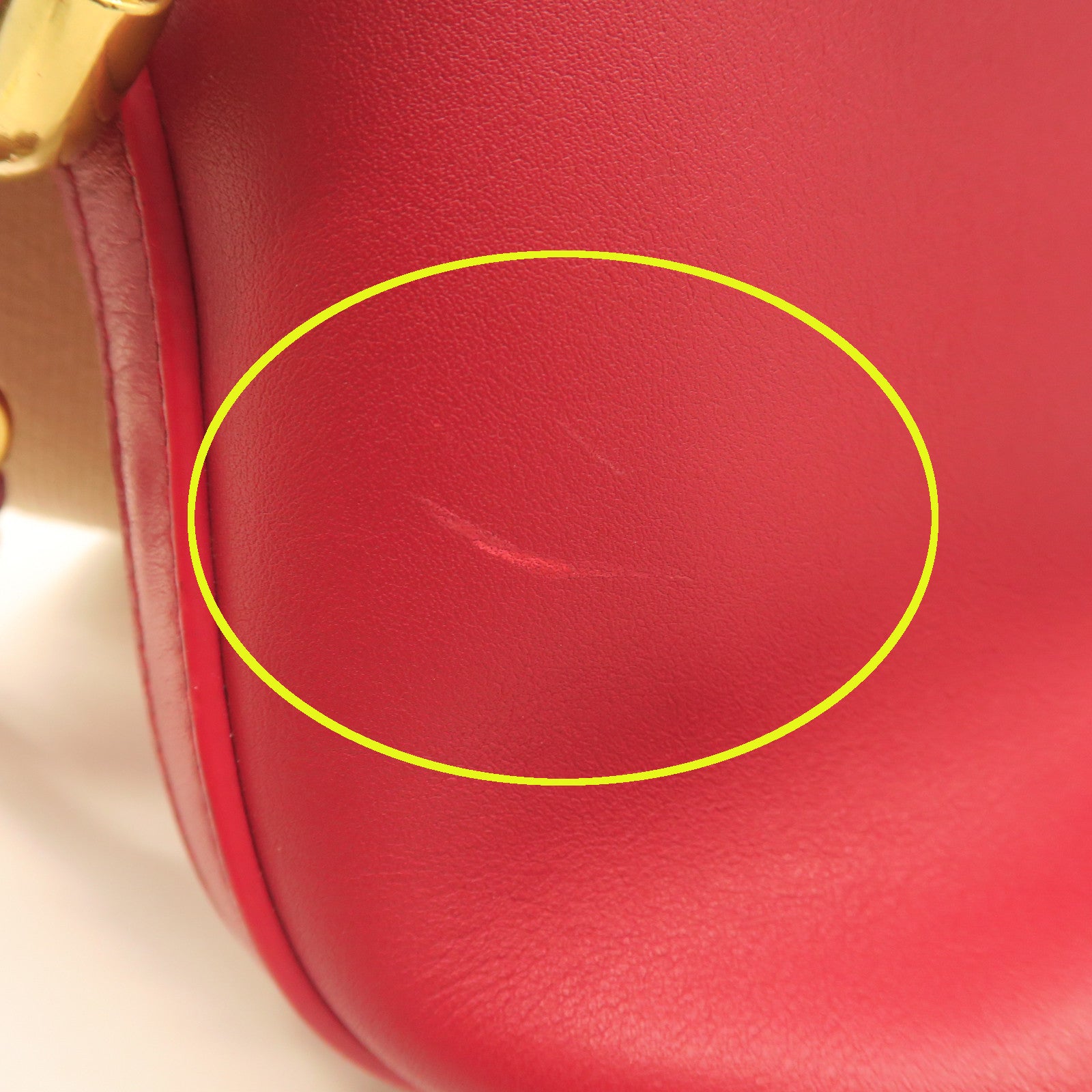 Chloe Leather Shoulder Bag Gold Button Shoulder Bag Red