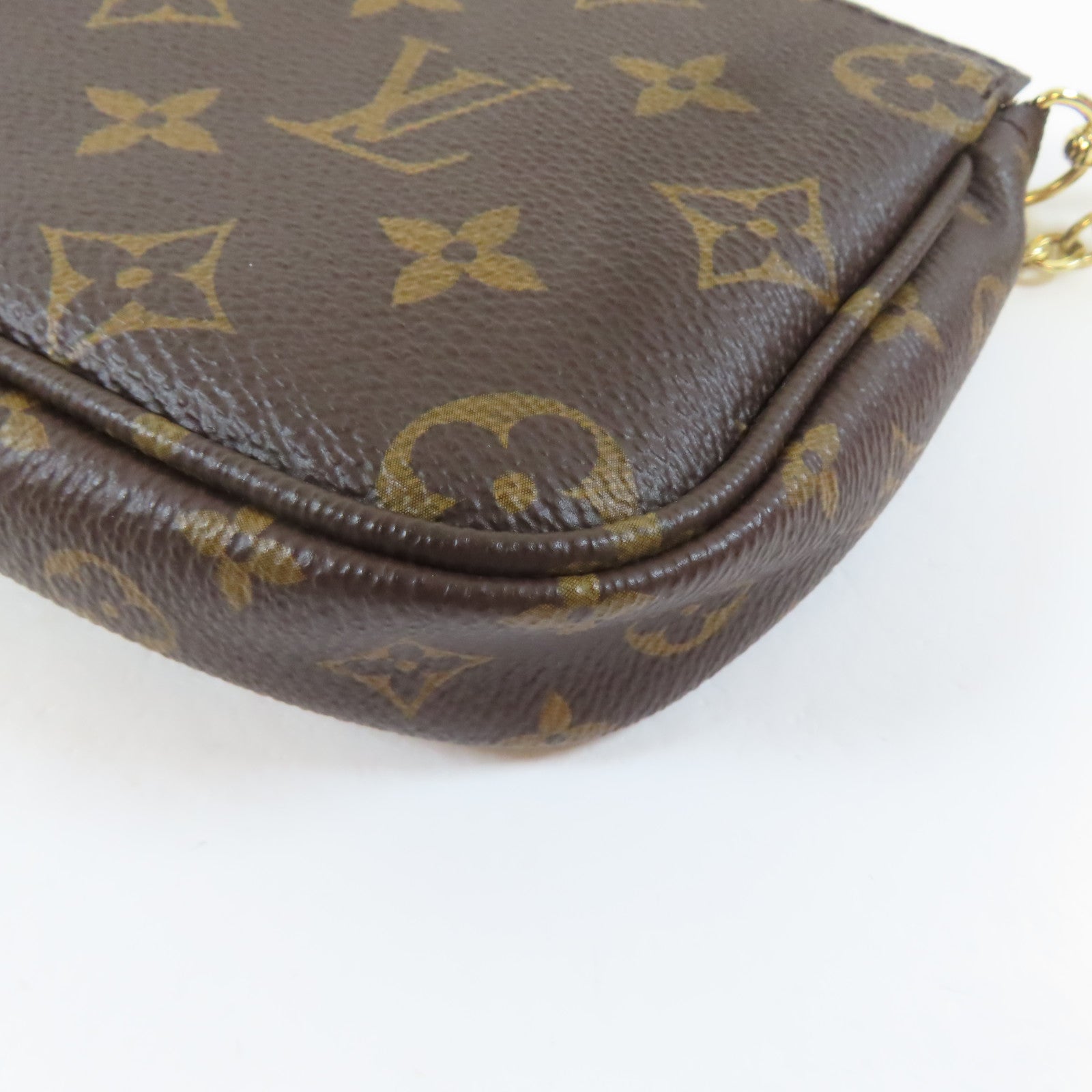 LOUIS VUITTON Monogram Multi Pochette Accessories金扣肩背袋綠色/啡色