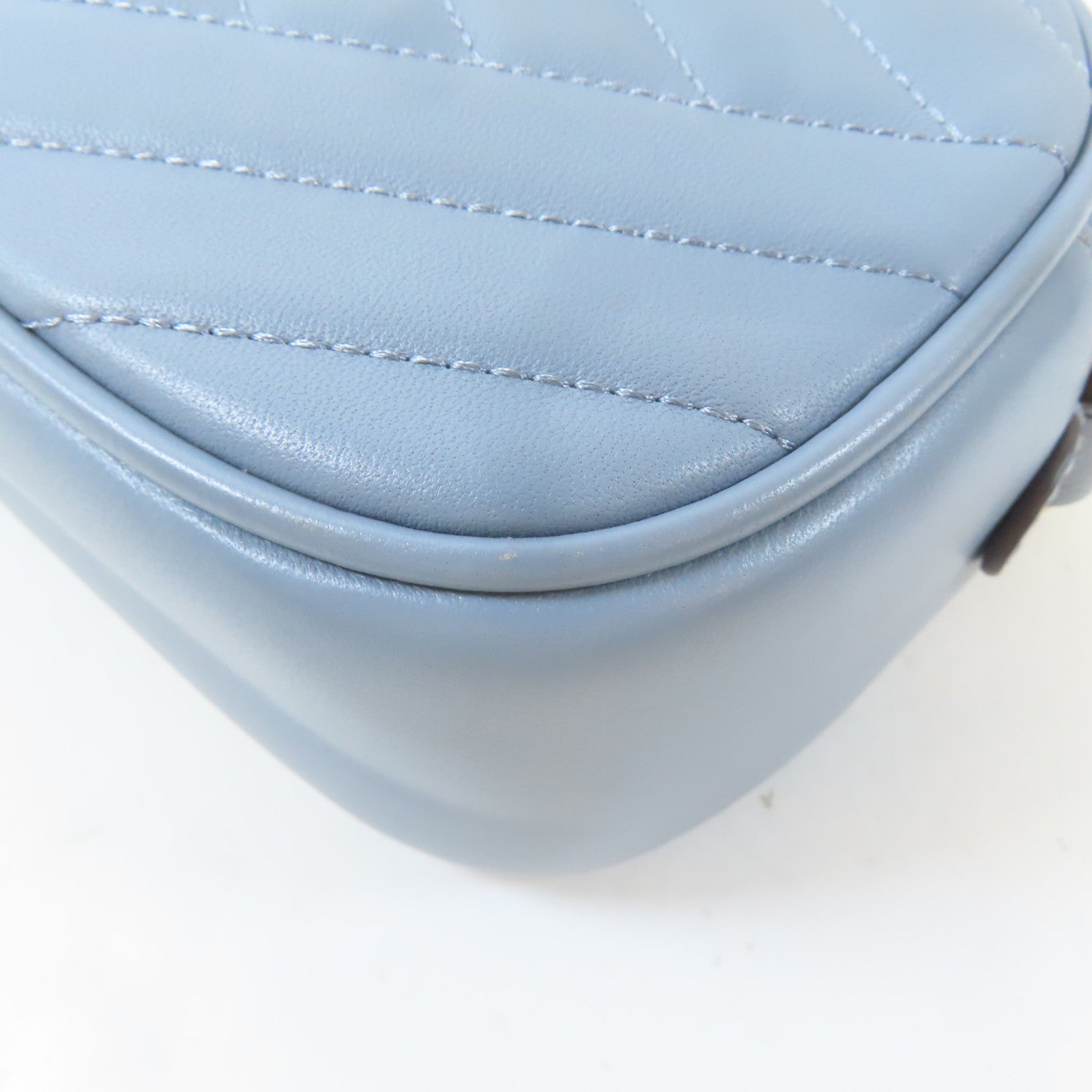 Tory Burch 牛皮皮革Shoulder Bag金扣肩背袋淺藍色