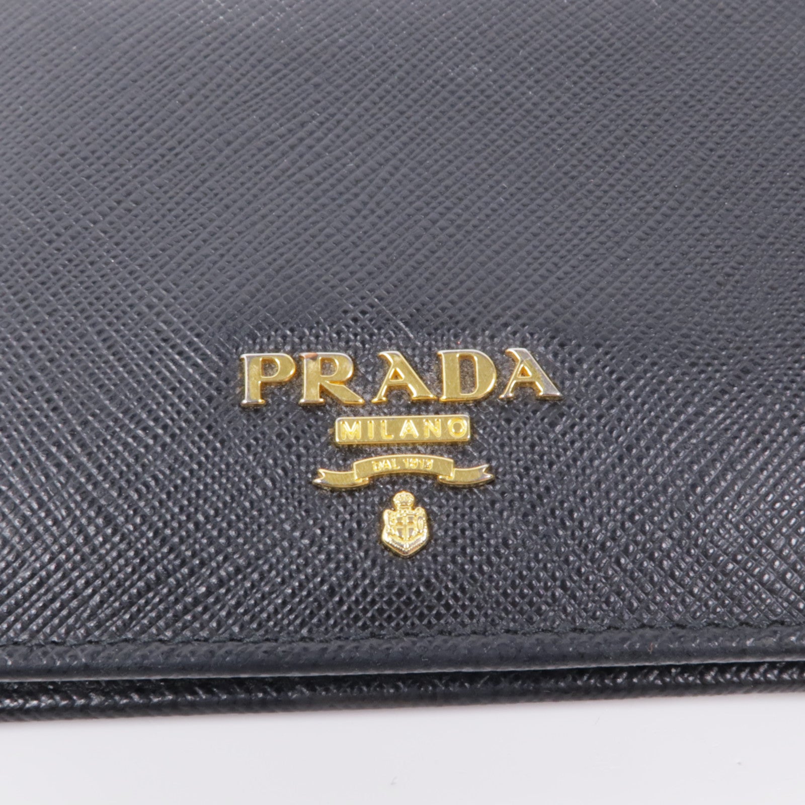 PRADA Saffiano皮革Wallet金扣錢包