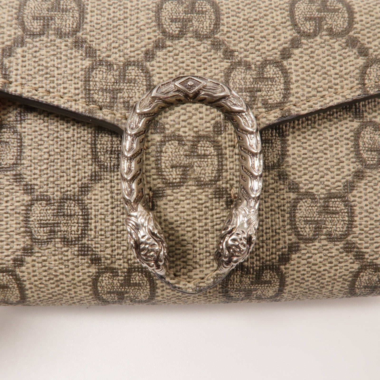 GUCCI 塗層帆布Dionysus Chain Wallet鏈帶手挽袋