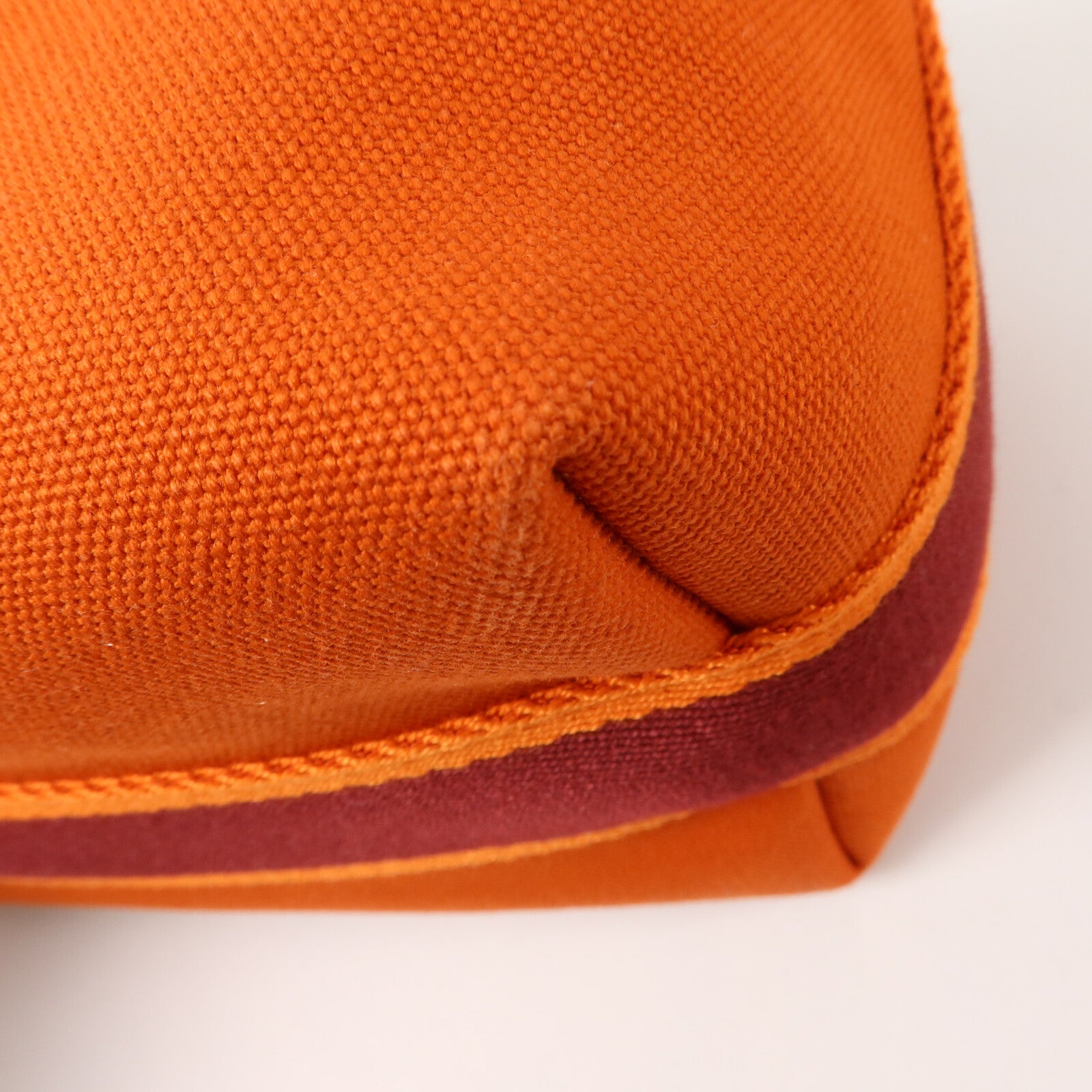HERMES 帆布Bride A Brac PM手挽袋Orange