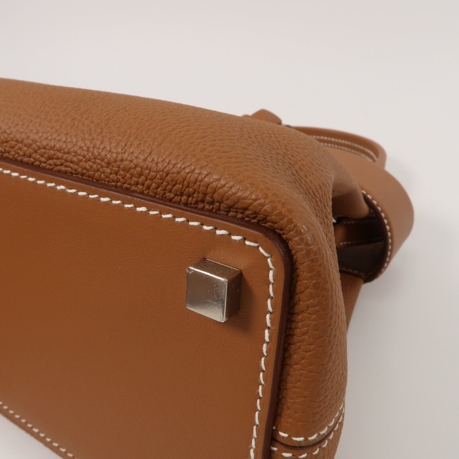HERMES Swift/Togo皮革Sac Medor手挽肩背兩用袋Gold