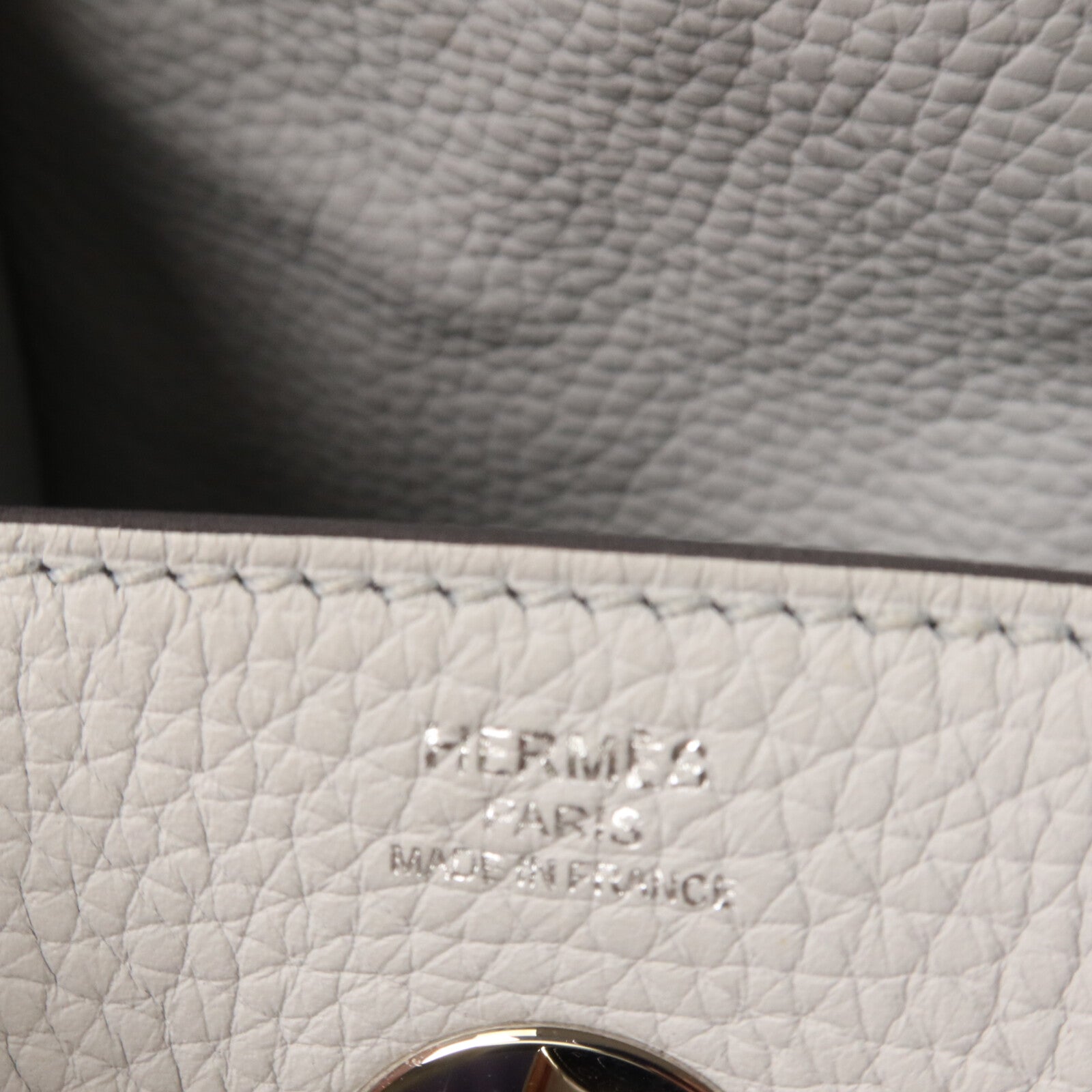 HERMES Clemence皮革Lindy 26手挽肩背兩用袋Bleu Brume
