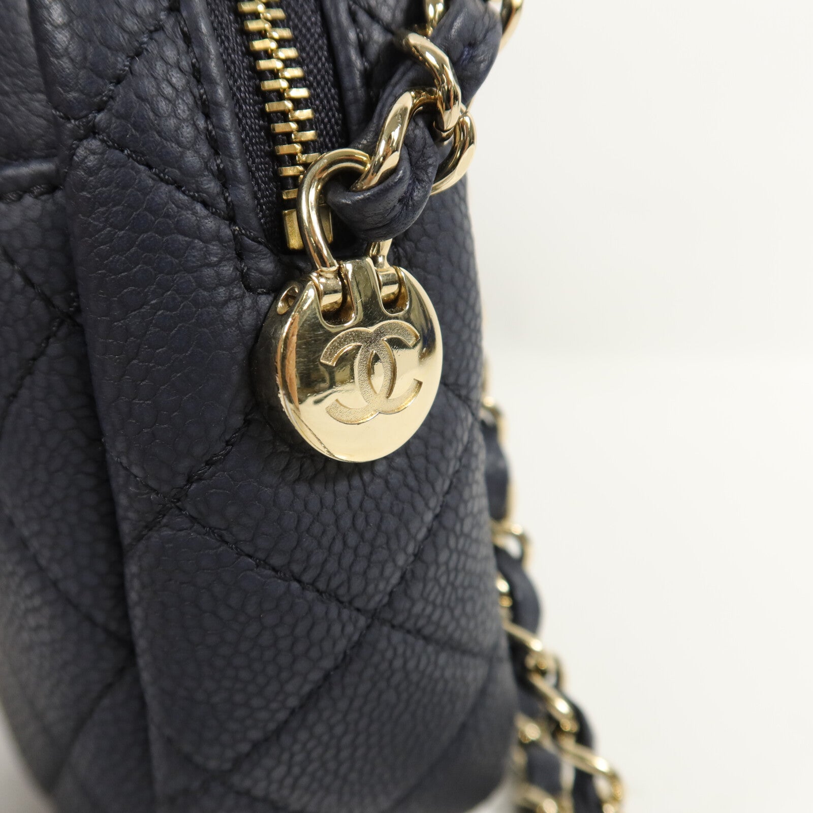 CHANEL 牛皮皮革Camera Bag鏈帶肩背袋