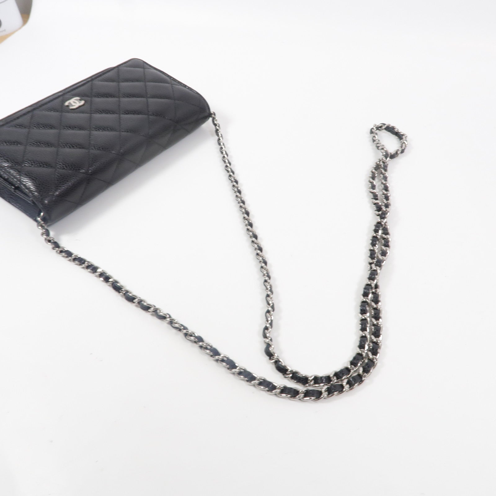 CHANEL 牛皮皮革Wallet On Chain鏈帶肩背袋