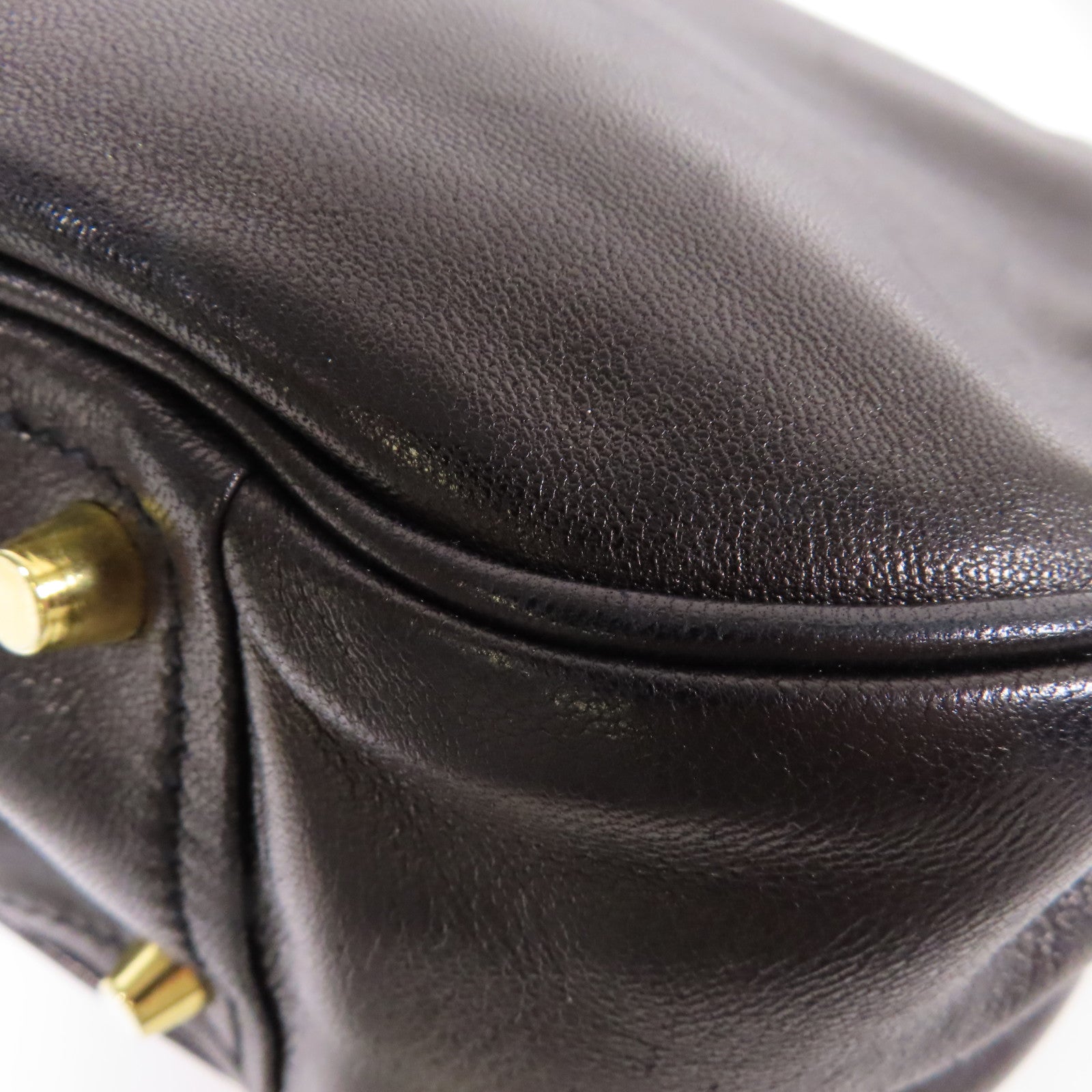 PRADA 羊皮皮革Shoulder Bag金扣肩背袋黑色
