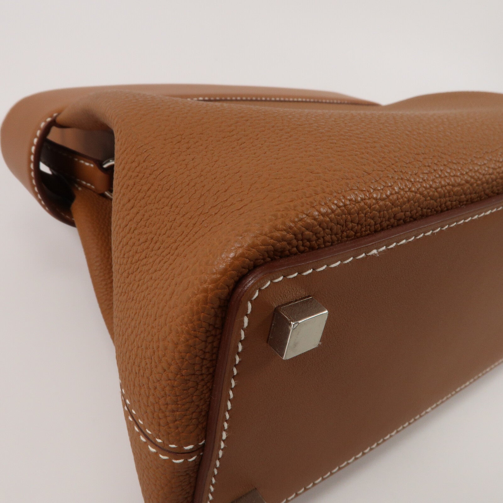 HERMES Swift/Togo皮革Sac Medor手挽肩背兩用袋Gold