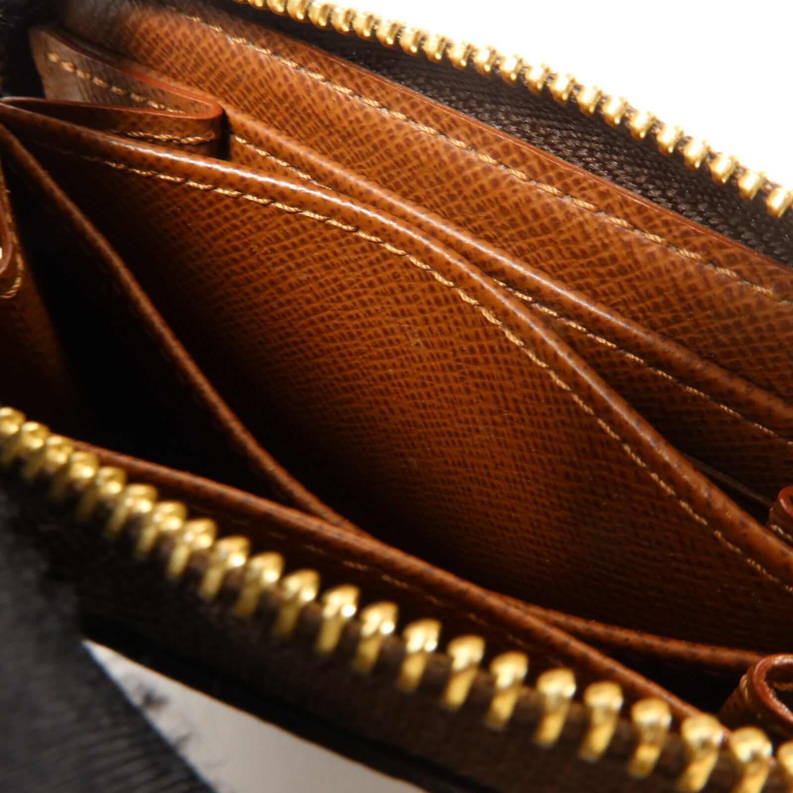 LOUIS VUITTON Monogram Zippy Coin Purse金扣零錢包棕色