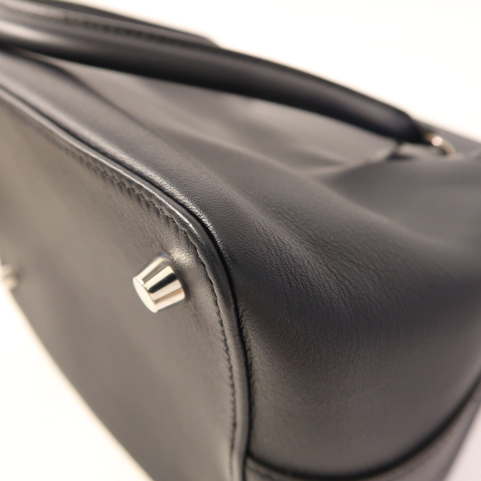 HERMES Evercolor皮革Toolbox 20銀扣手挽肩背兩用袋Bleu Indigo/Fuchsia