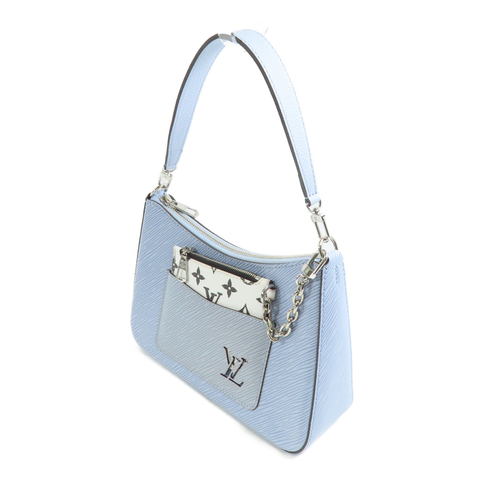 LOUIS VUITTON Epi Marelle銀扣手挽肩背兩用袋