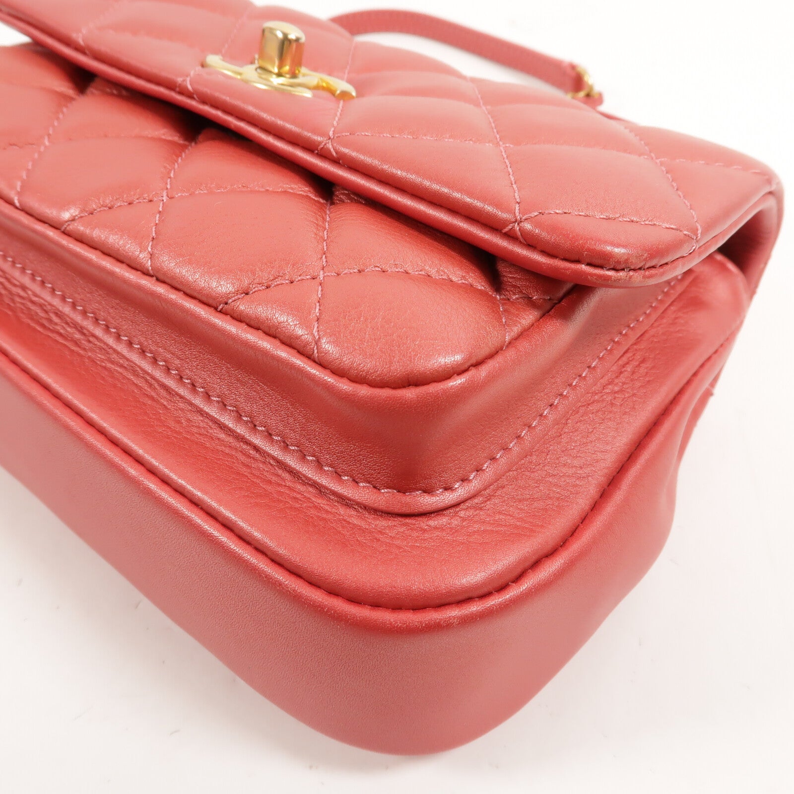 CHANEL 牛皮皮革Chain Shoulder Bag鏈帶手挽肩背兩用袋