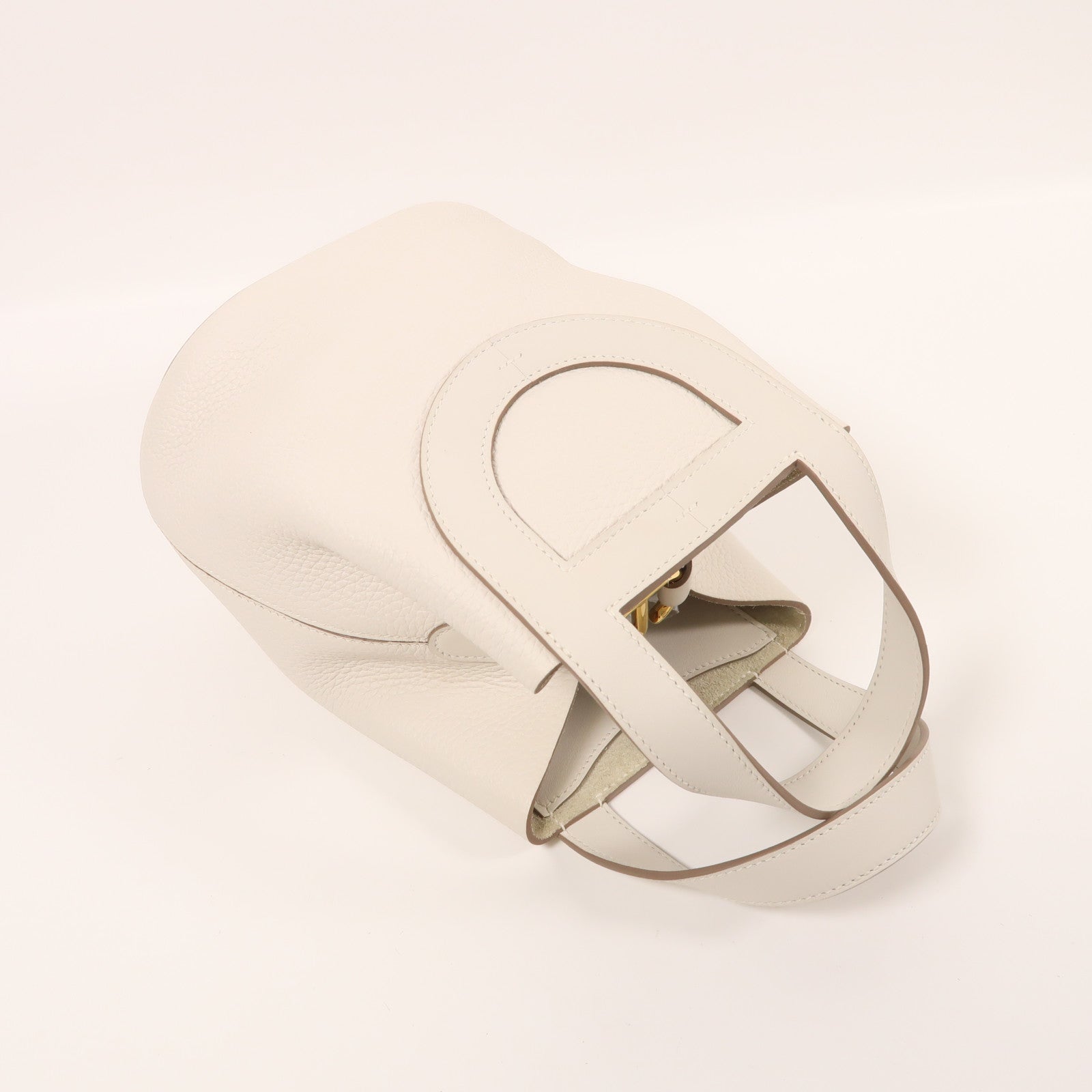 HERMES Clemence皮革In The Loop 18金扣手挽袋Nata