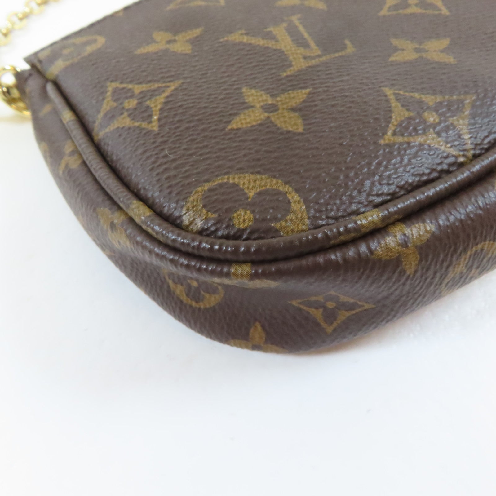 LOUIS VUITTON Monogram Multi Pochette Accessories金扣肩背袋綠色/啡色