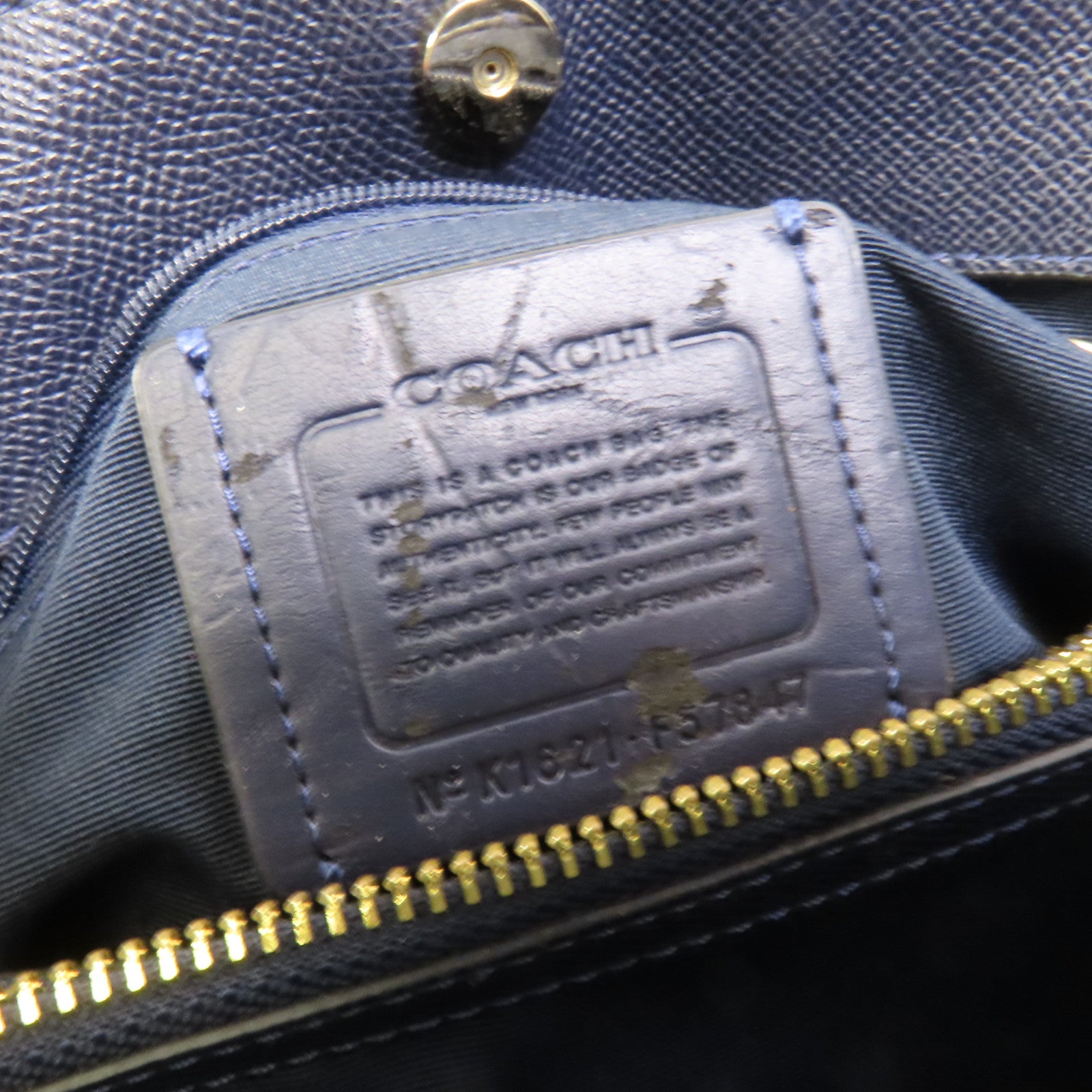 COACH 牛皮皮革2 Way Shoulder金扣手挽肩背兩用袋