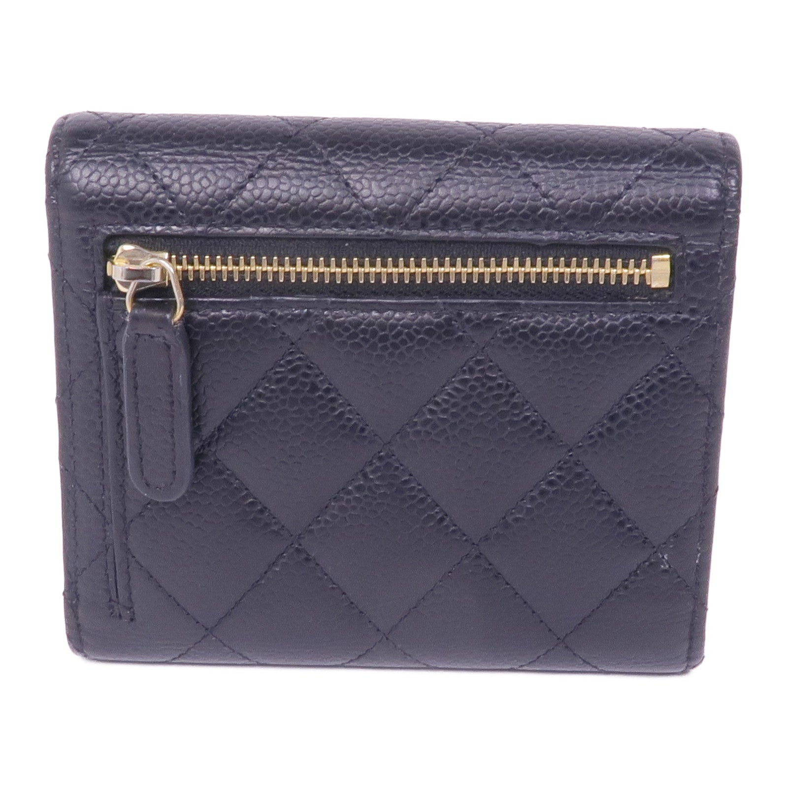 CHANEL 牛皮皮革Wallet金扣錢包