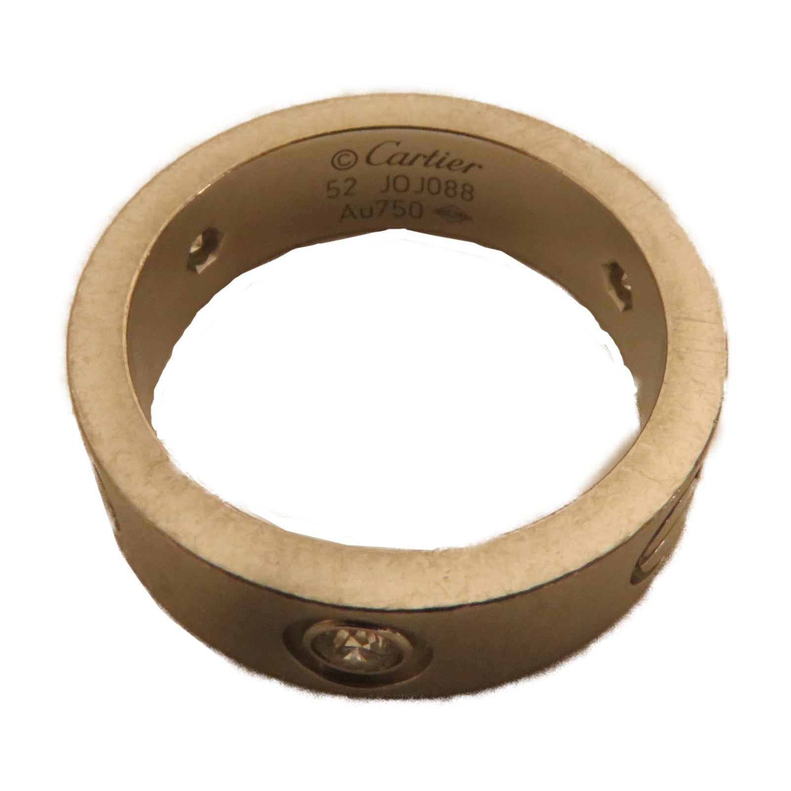 CARTIER 【激減優惠】18K白金Love Ring 9.1g戒指Cartier#52/US#6