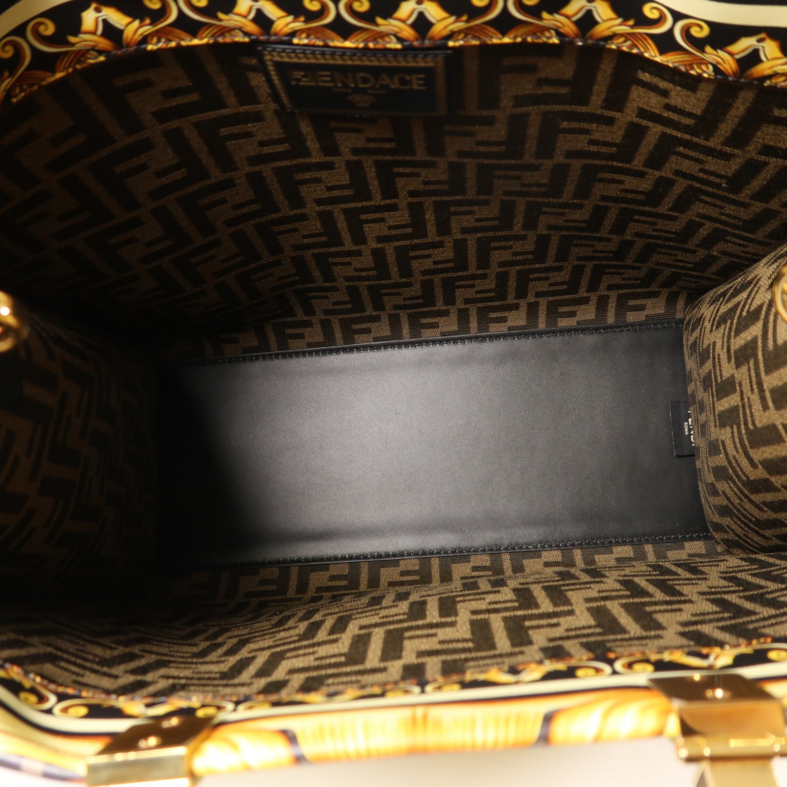 FENDI 皮革Sunshine Tote Bag金扣手挽肩背兩用袋