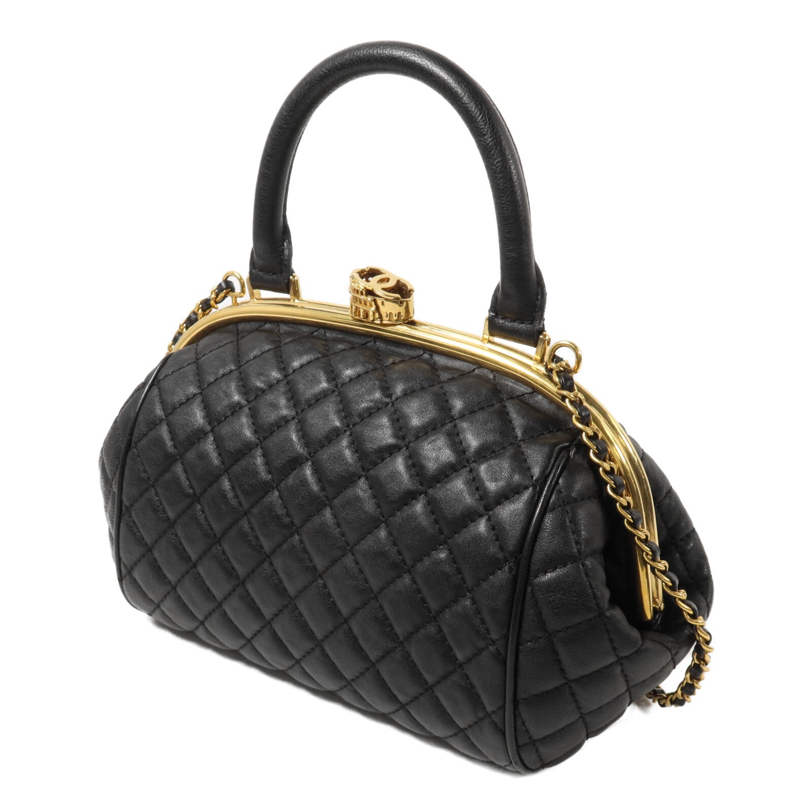 CHANEL 牛皮皮革Shoulder Bag鏈帶手挽肩背兩用袋