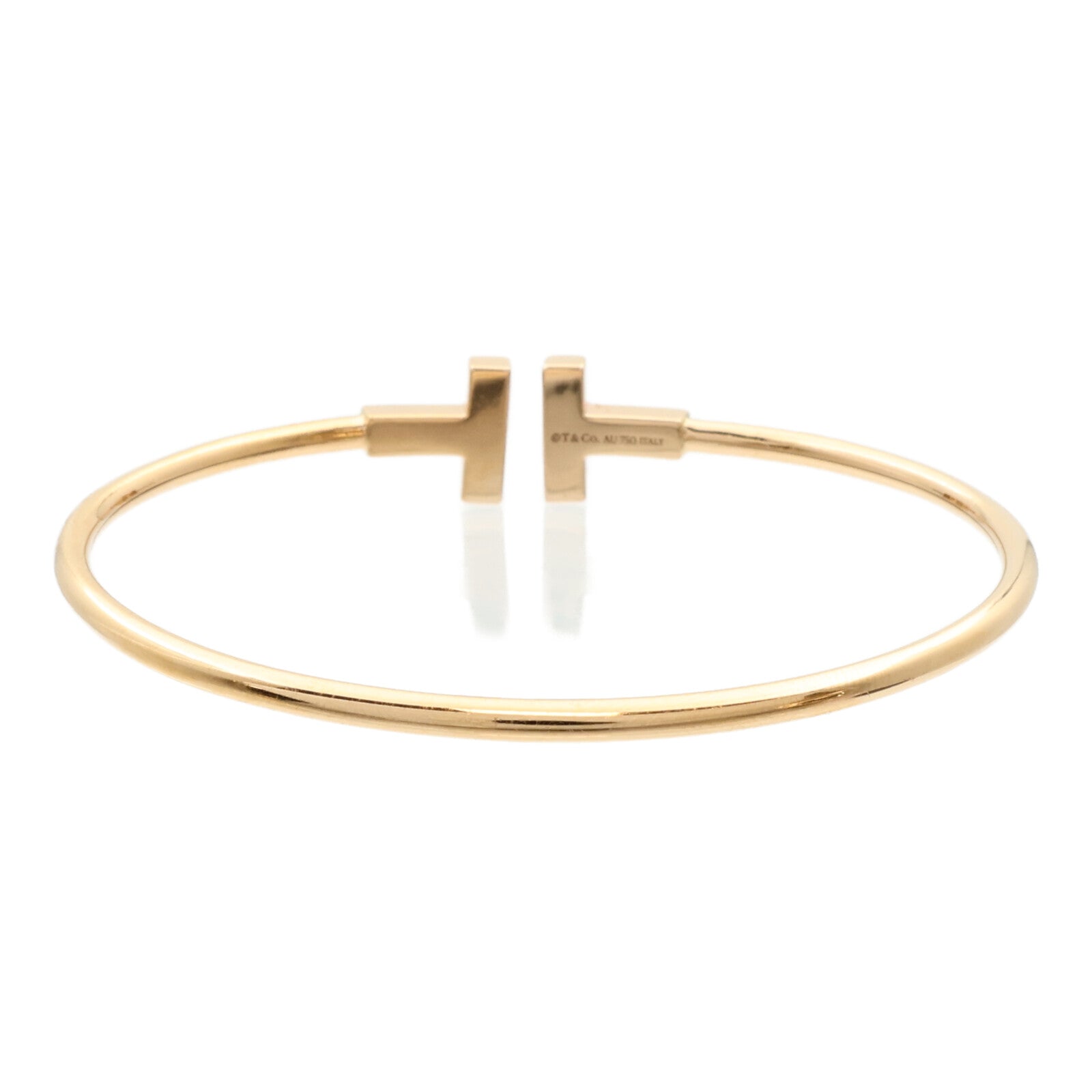 TIFFANY＆CO 18K玫瑰金T Wire Diamond Bracelet鑽石手鐲