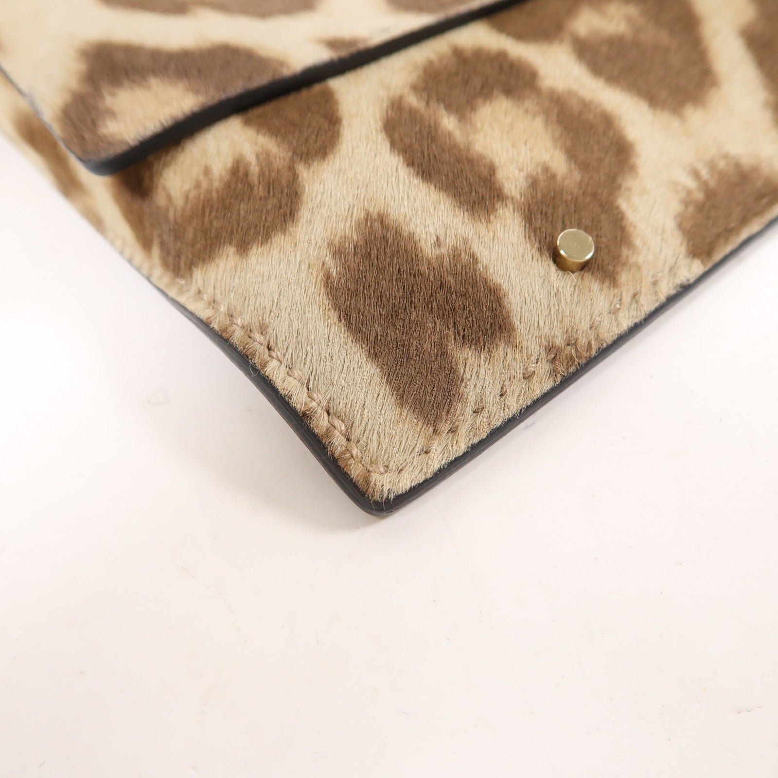 Valentino 馬毛Shoulder Bag金扣肩背袋