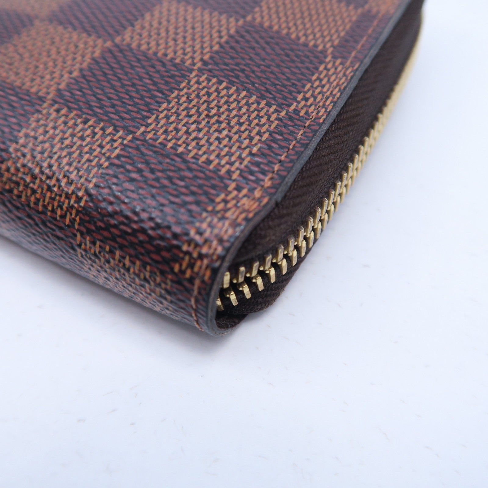 LOUIS VUITTON 【激減優惠】Damier Ebene Zipper Wallet金扣長錢包啡色