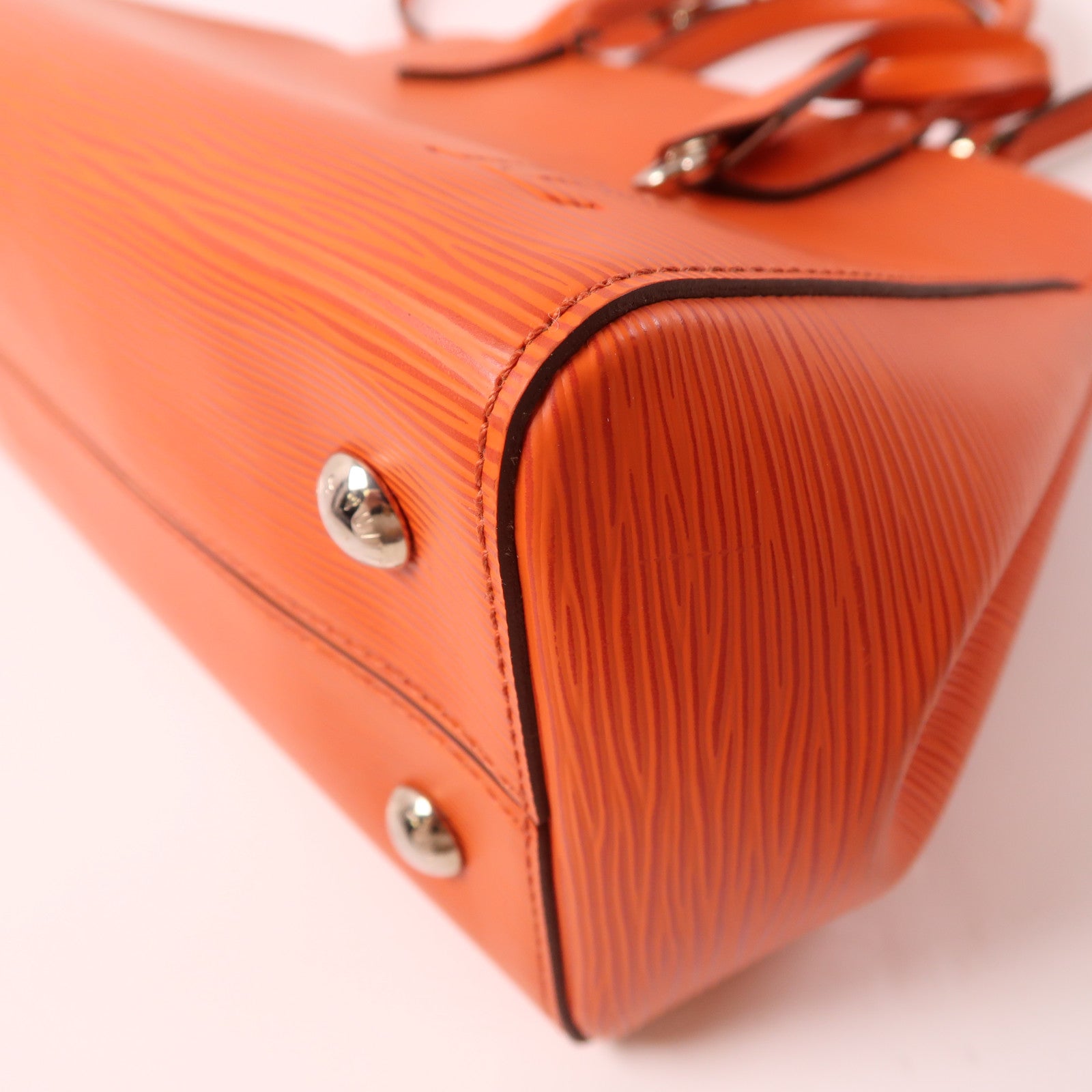 LOUIS VUITTON Epi Marly BB銀扣手挽肩背兩用袋橙色