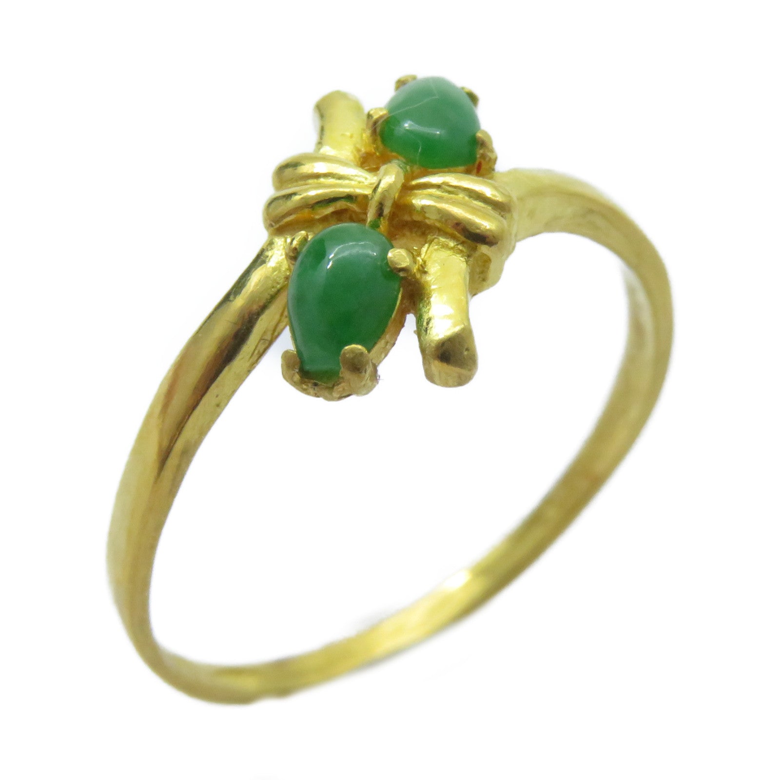 JEWELRY 【激減優惠】24K黃金Jade Ring翡翠戒指US#10.25