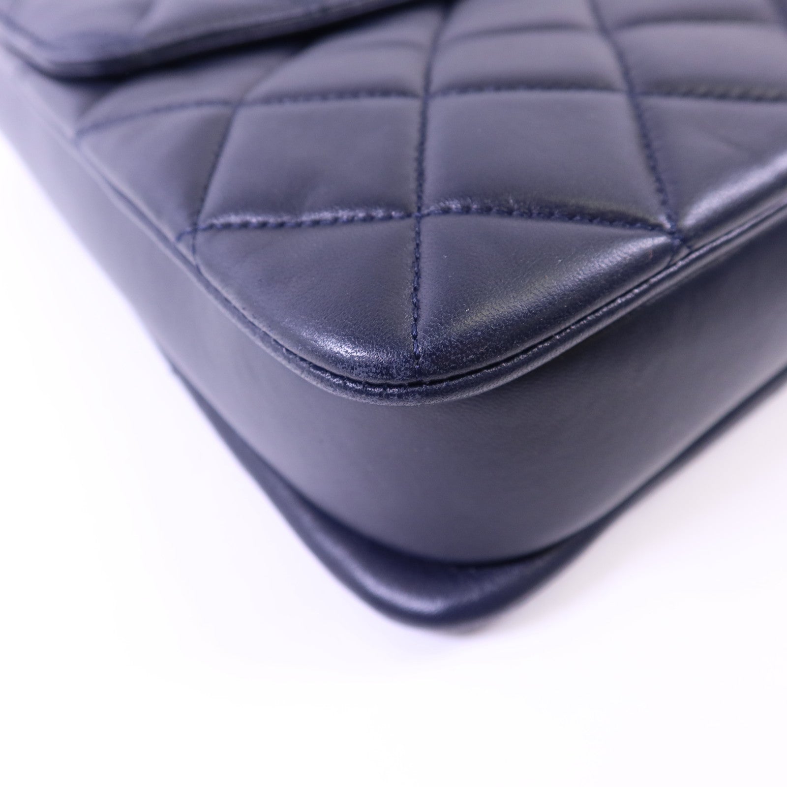 CHANEL 羊皮皮革Large Trendy CC銀扣鏈帶手挽肩背兩用袋