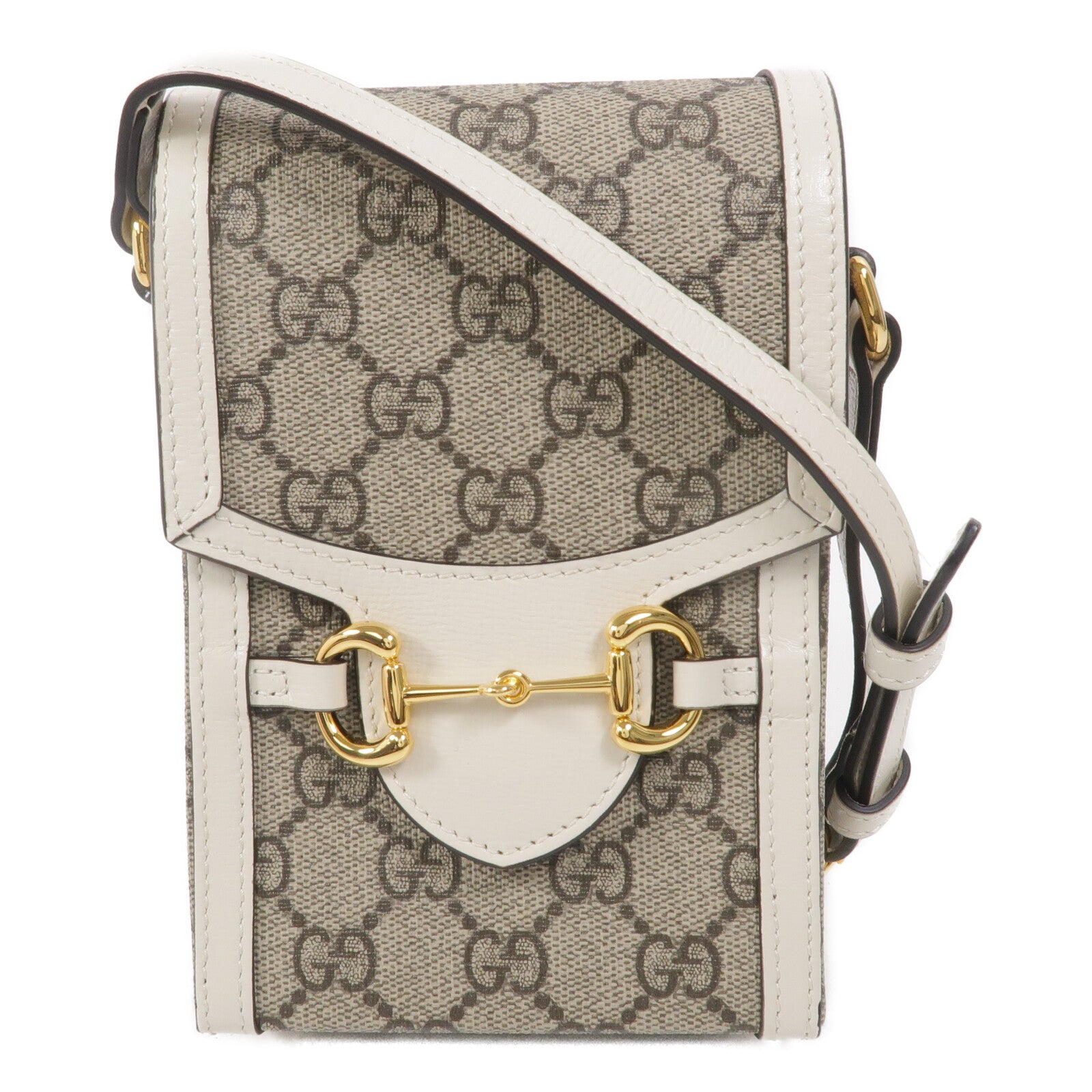 GUCCI 塗層帆布1955 Horsebit Mini肩背袋