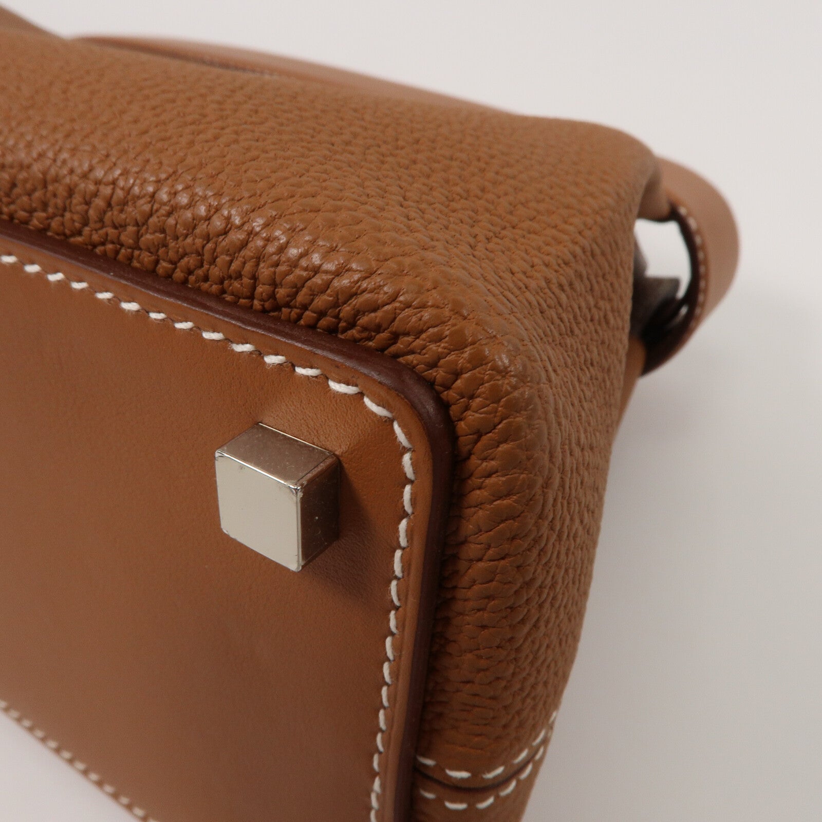 HERMES Swift/Togo皮革Sac Medor手挽肩背兩用袋Gold