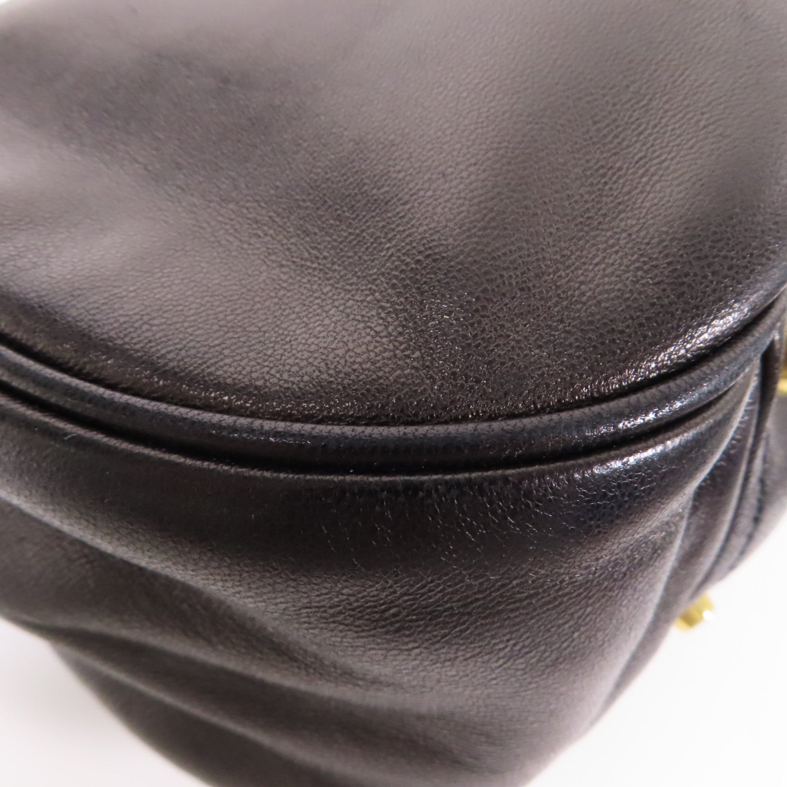 PRADA 羊皮皮革Shoulder Bag金扣肩背袋黑色