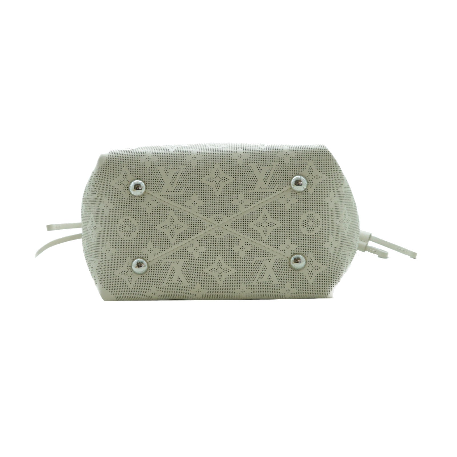 LOUIS VUITTON Mahina Bella銀扣鏈帶手挽肩背兩用袋白色