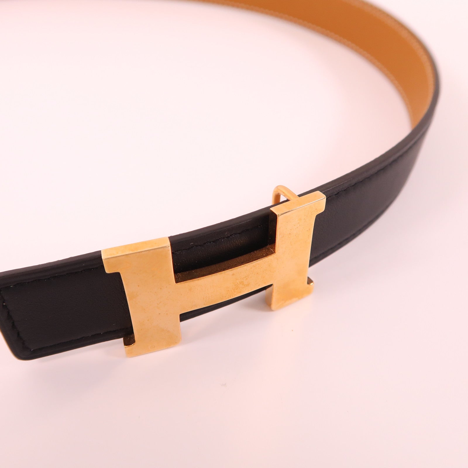 HERMES Epsom皮革Belt 70cm皮帶89 Noir