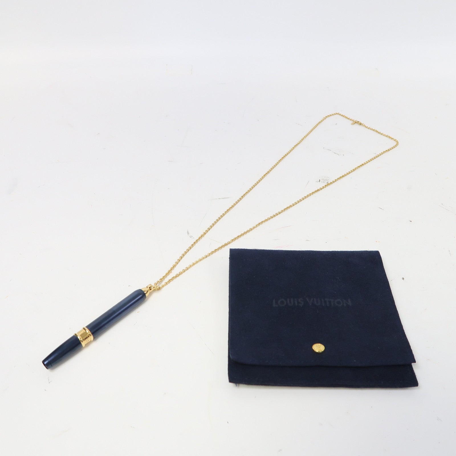 LOUIS VUITTON 【激減優惠】PVD鈦金屬/18K黃金Les Gastons Vuitton Designer吊飾藍色/金色