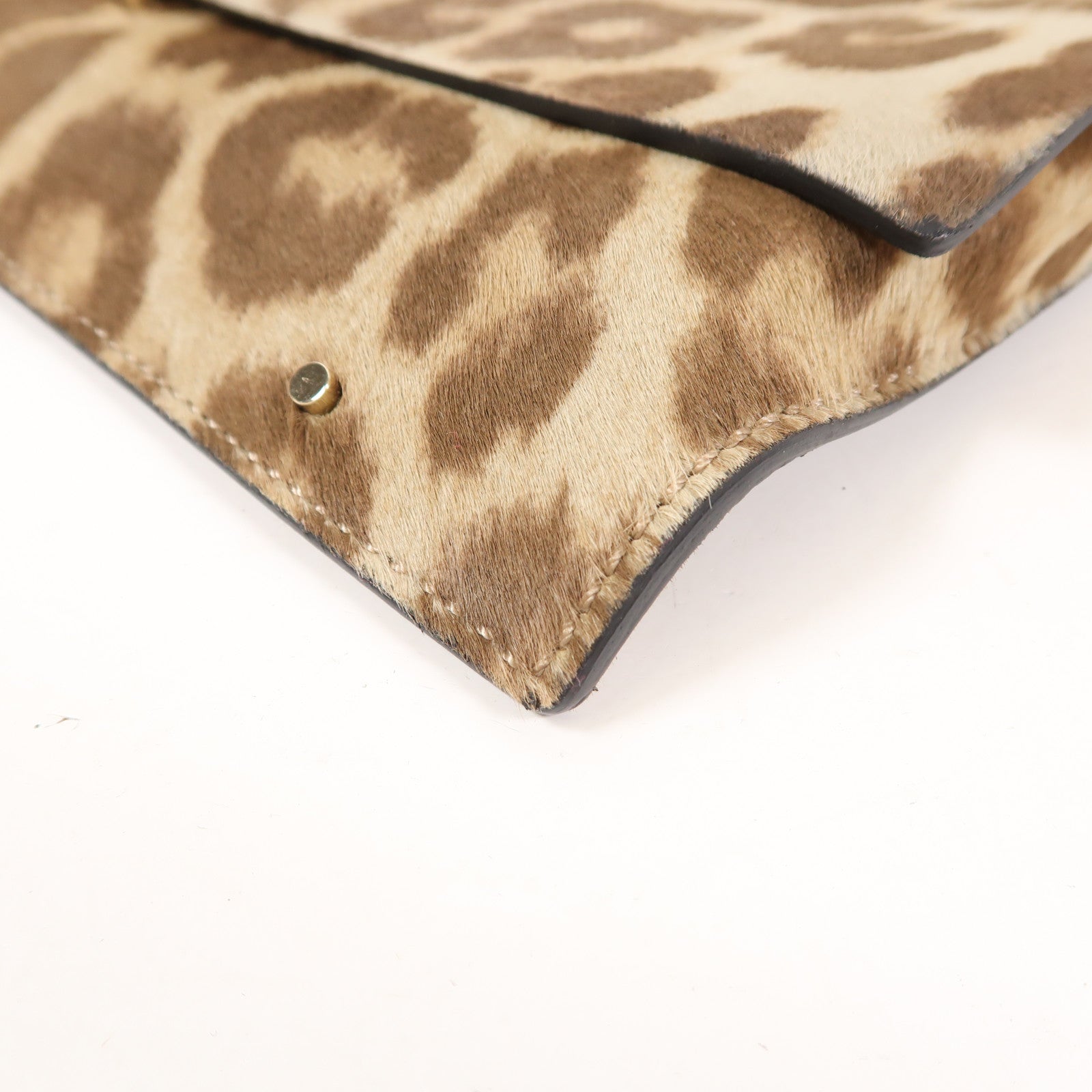 Valentino 馬毛Shoulder Bag金扣肩背袋