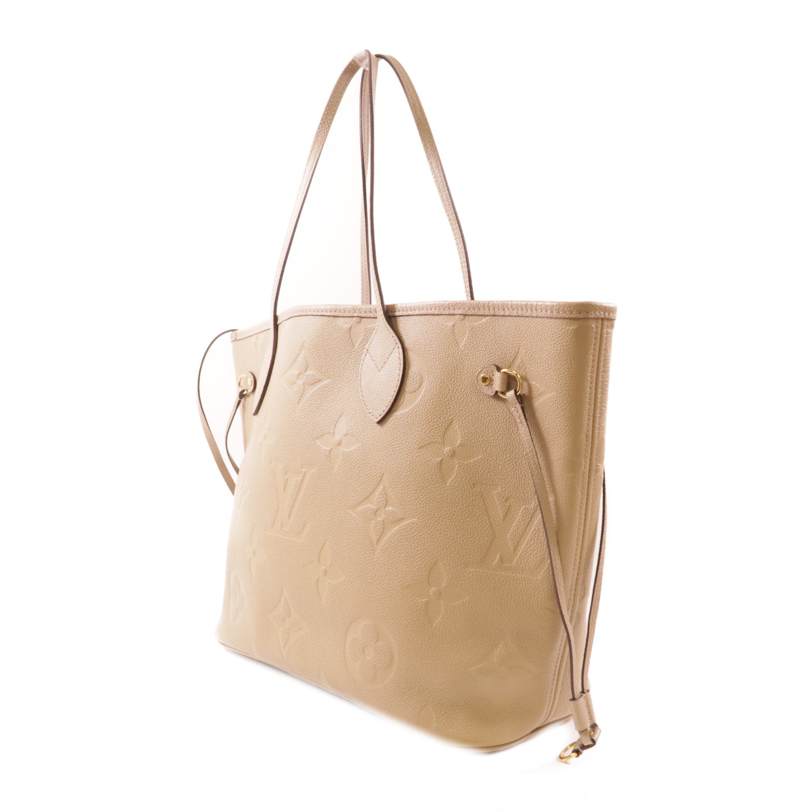 LOUIS VUITTON Monogram Empreinte Neverfull MM金扣肩背袋
