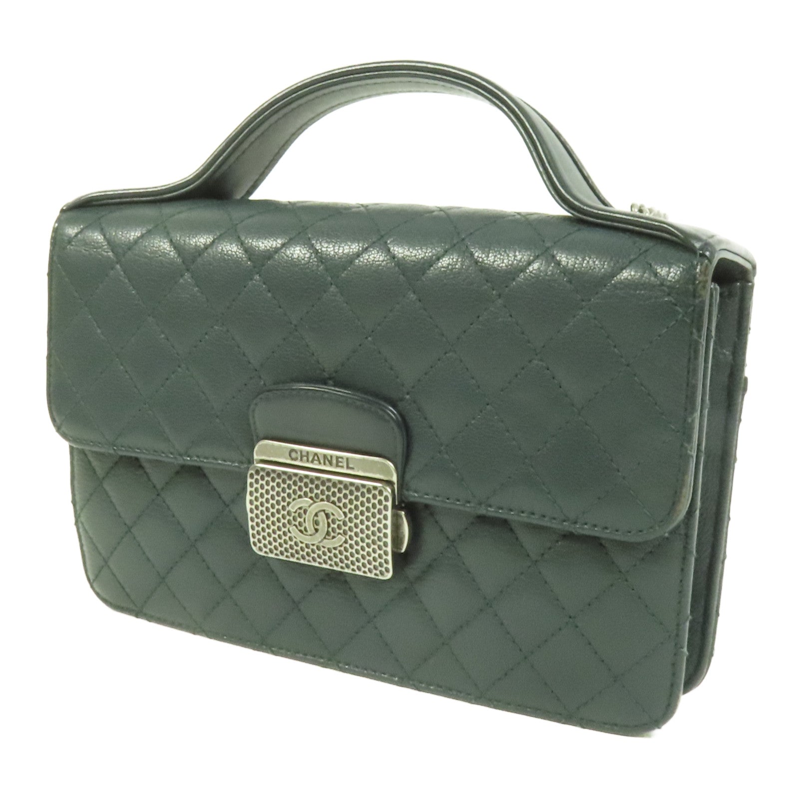 CHANEL 牛皮皮革Chain Shoulder Bag手挽肩背兩用袋