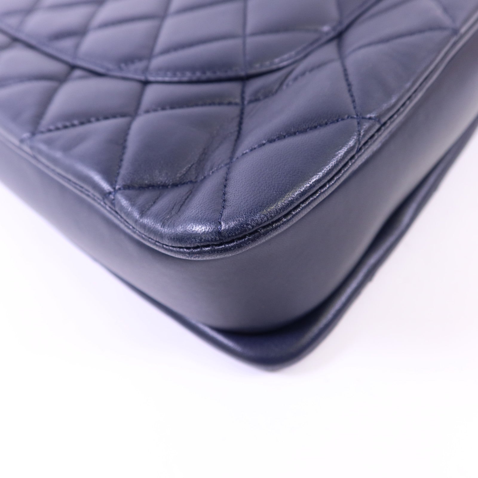 CHANEL 羊皮皮革Large Trendy CC銀扣鏈帶手挽肩背兩用袋