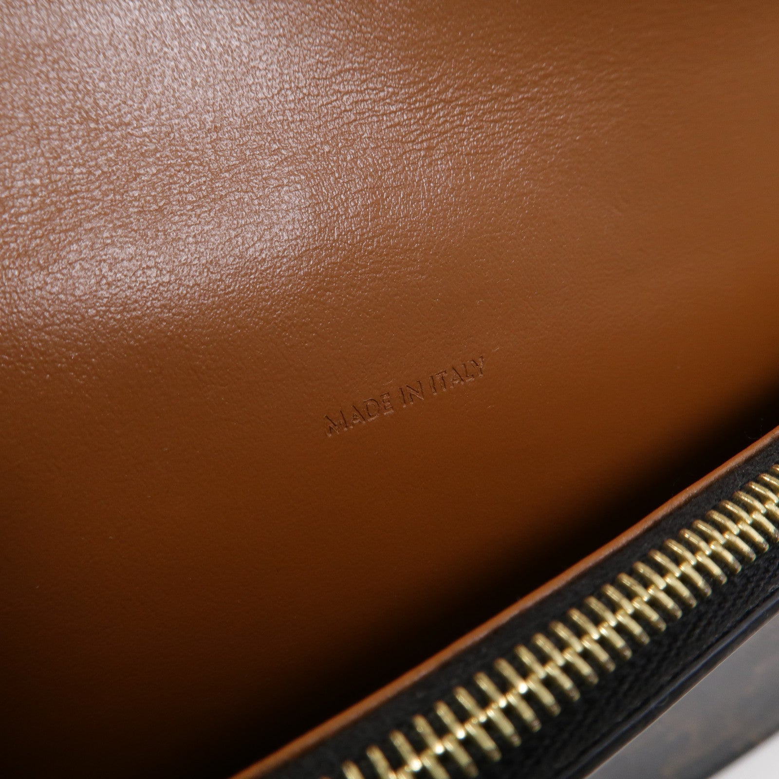 CELINE 塗層帆布Triomphe Wallet On Strap肩背袋