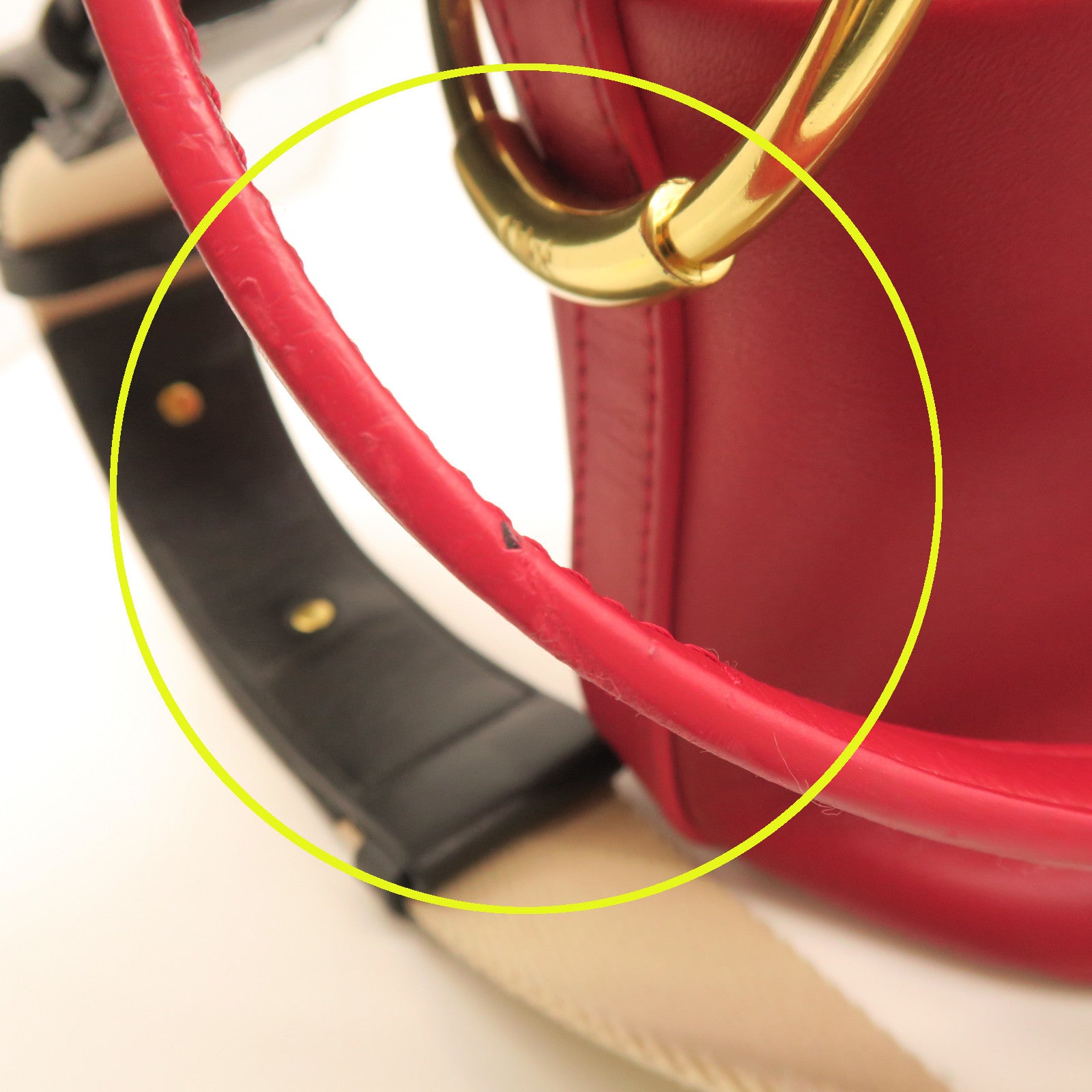 Chloe Leather Shoulder Bag Gold Button Shoulder Bag Red