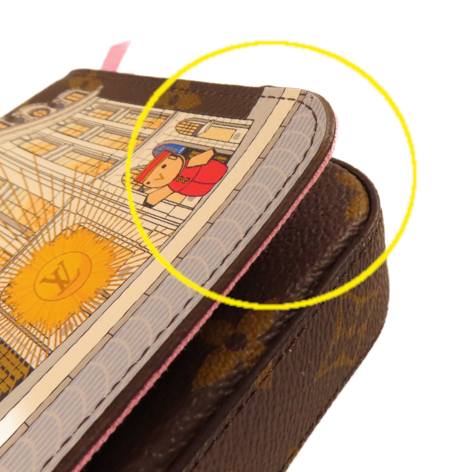 LOUIS VUITTON Monogram Felicie Pochette Shoulder Bag金扣鏈帶肩背袋啡色