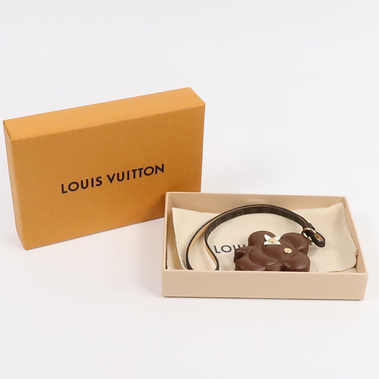 LOUIS VUITTON Monogram/金屬Vivienne Chocolate Bag Charm掛飾