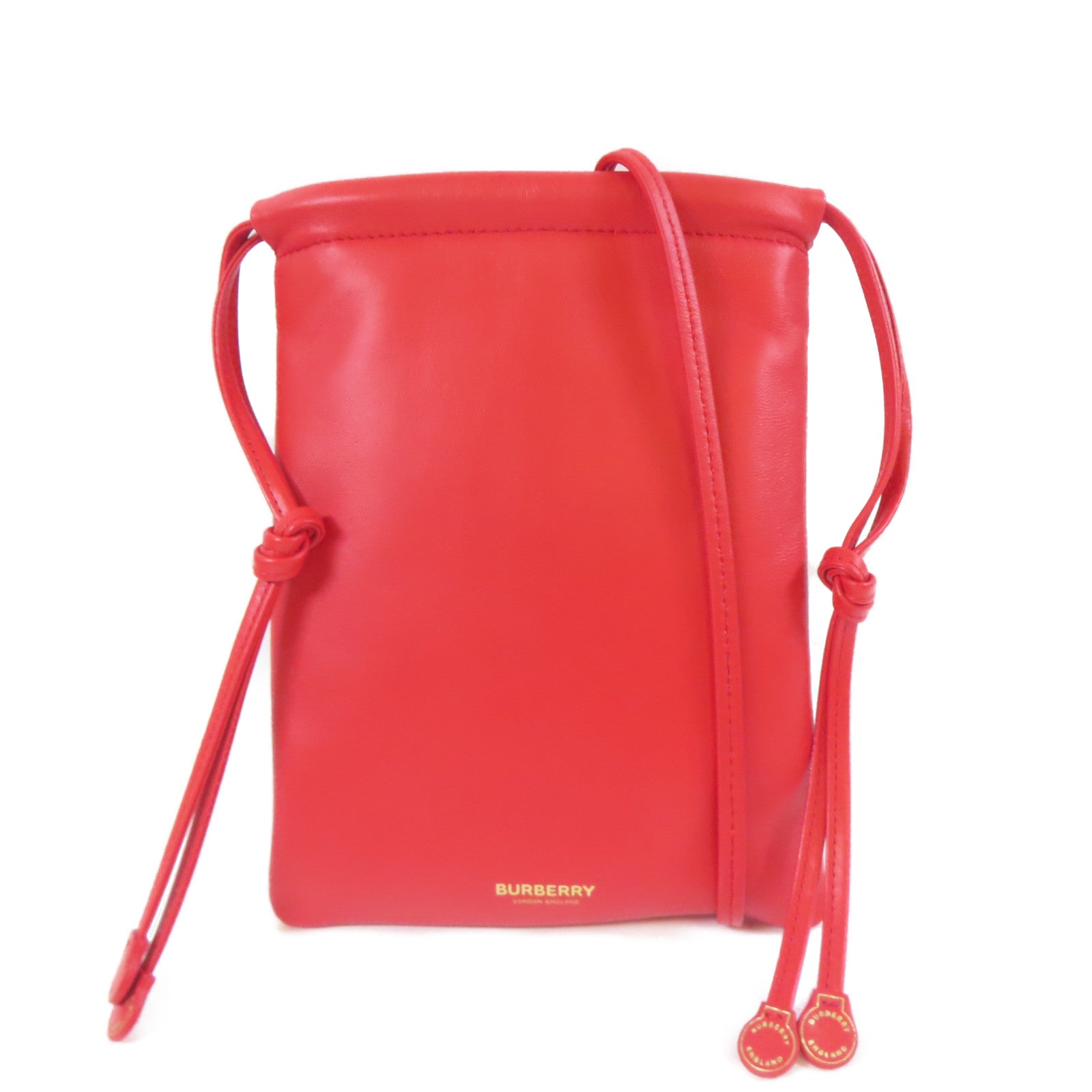 BURBERRY 牛皮皮革Shoulder Bag肩背袋紅色