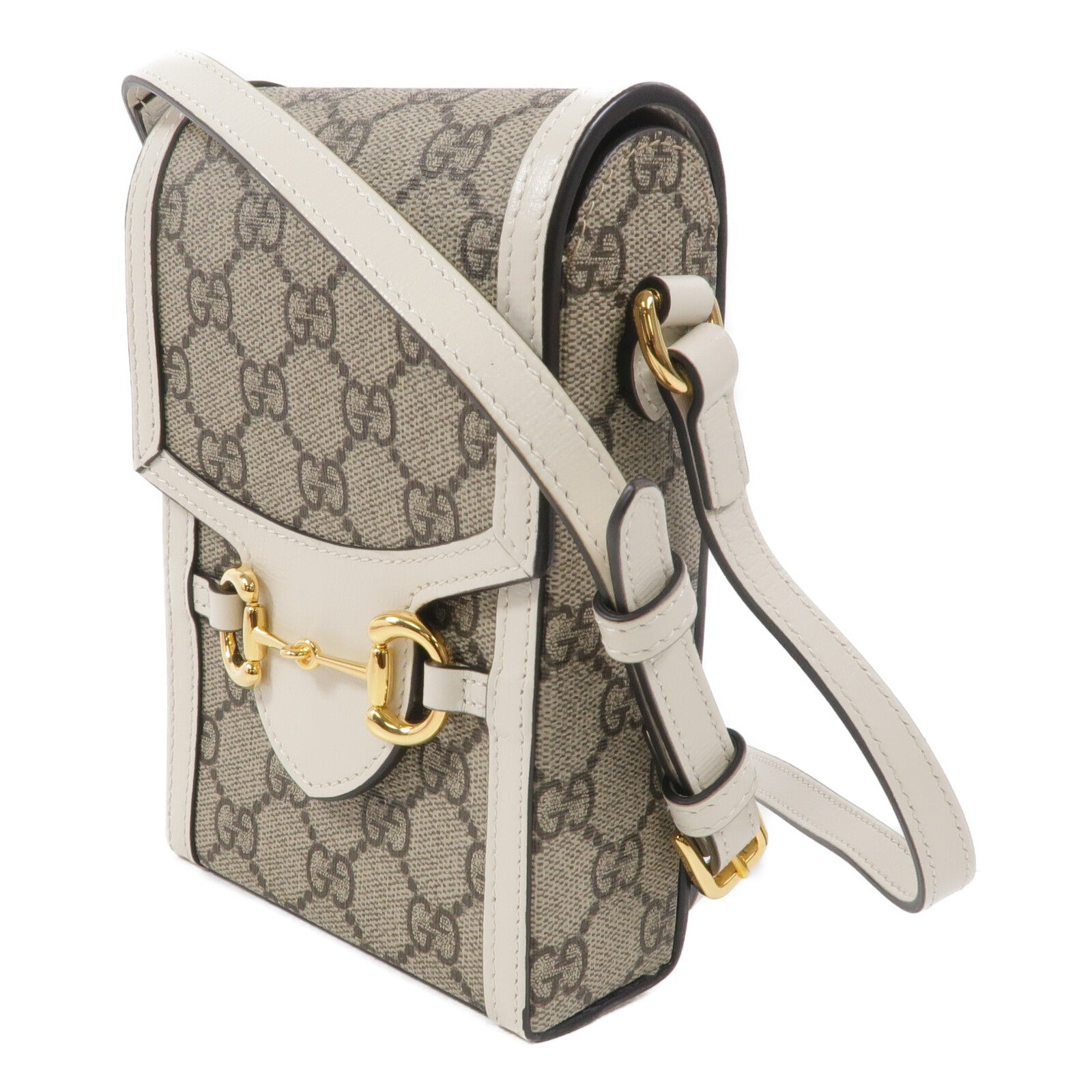 GUCCI 塗層帆布1955 Horsebit Mini肩背袋