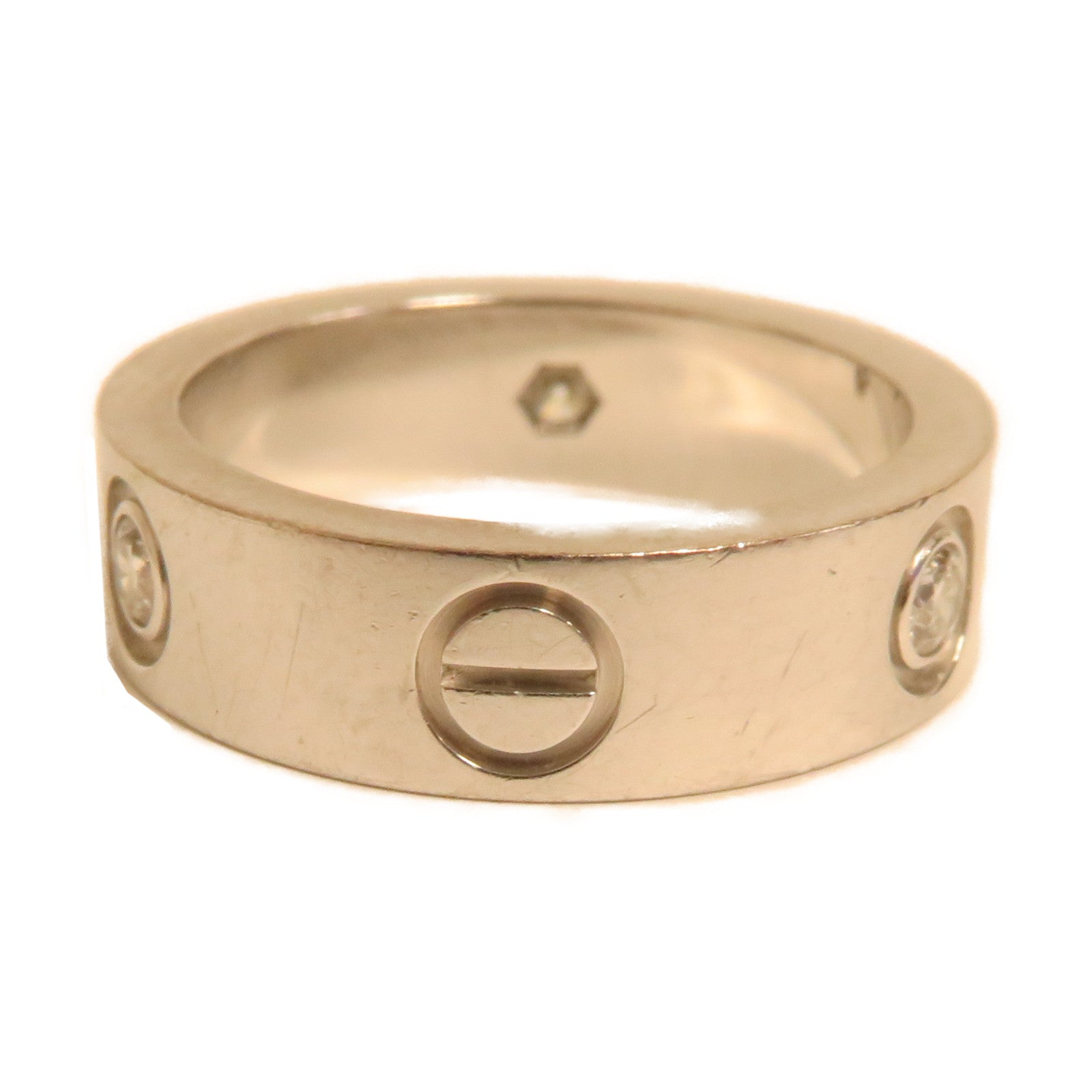 CARTIER 【激減優惠】18K白金Love Ring 9.1g戒指Cartier#52/US#6
